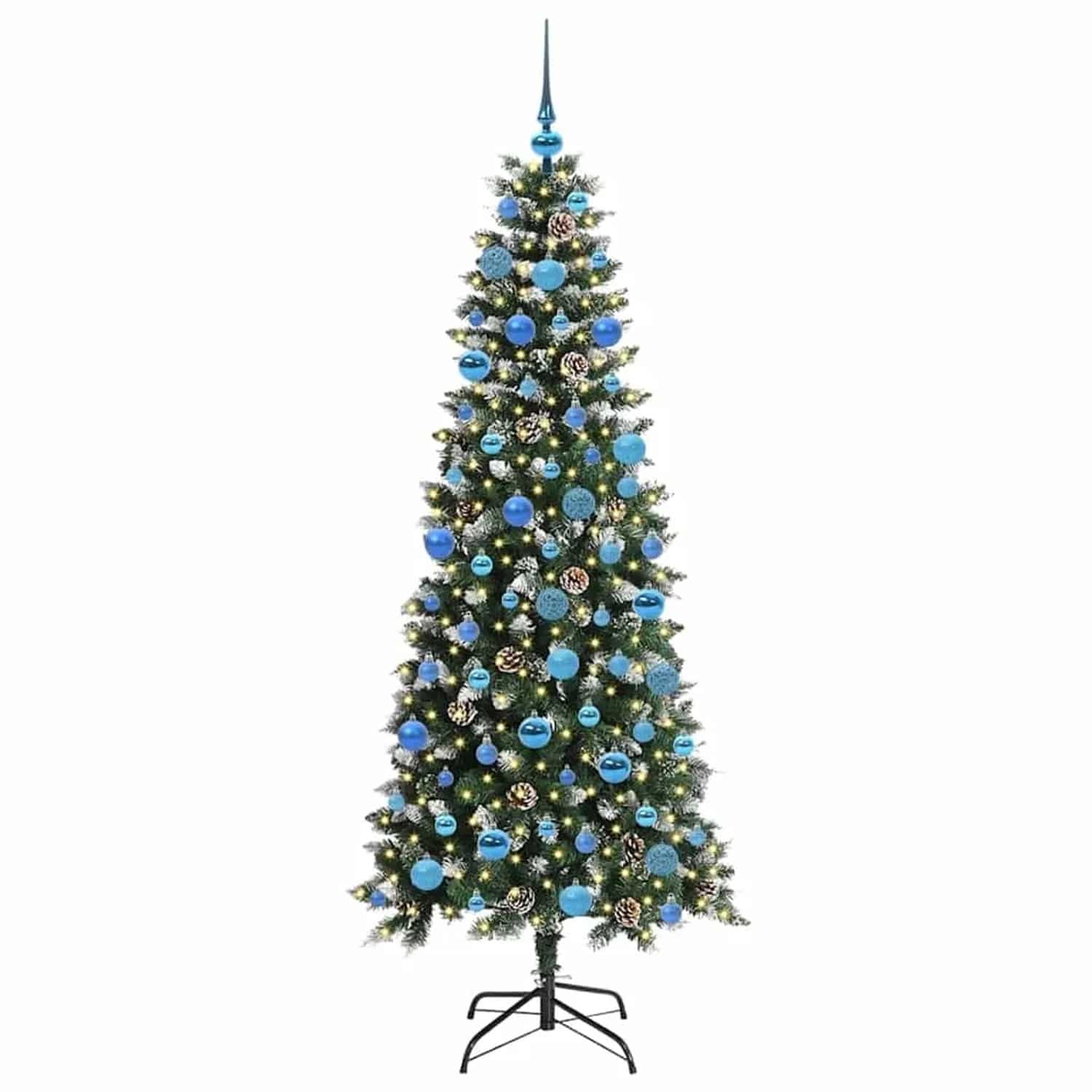 vidaXL Künstlicher Weihnachtsbaum mit 300 LEDs Grün 76 x 76 x 180 cm 3395827