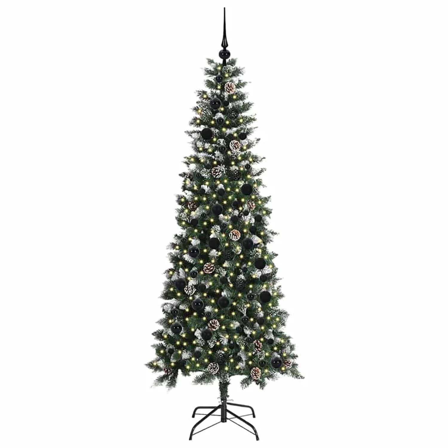 vidaXL Künstlicher Weihnachtsbaum mit 300 LEDs Grün 86 x 86 x 210 cm 3395833