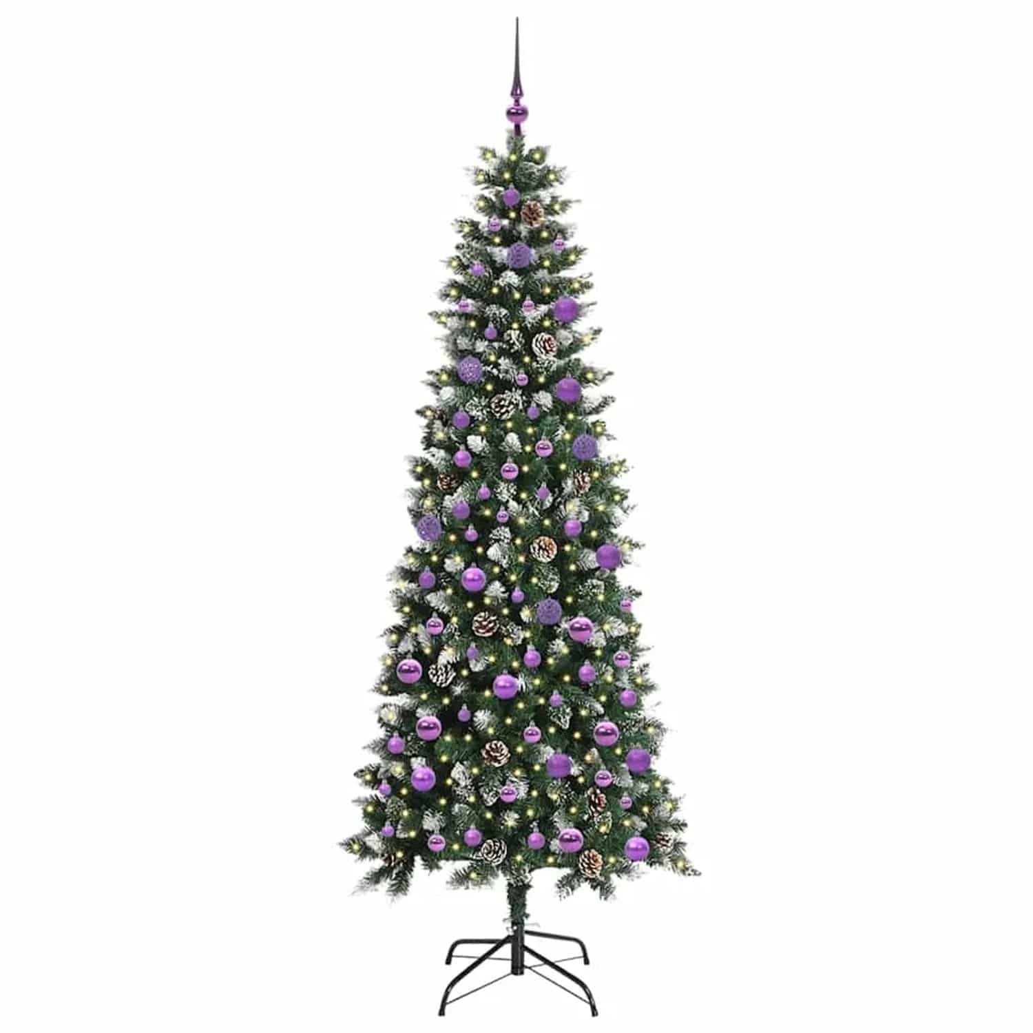 vidaXL Künstlicher Weihnachtsbaum mit 300 LEDs Grün 86 x 86 x 210 cm 3395838