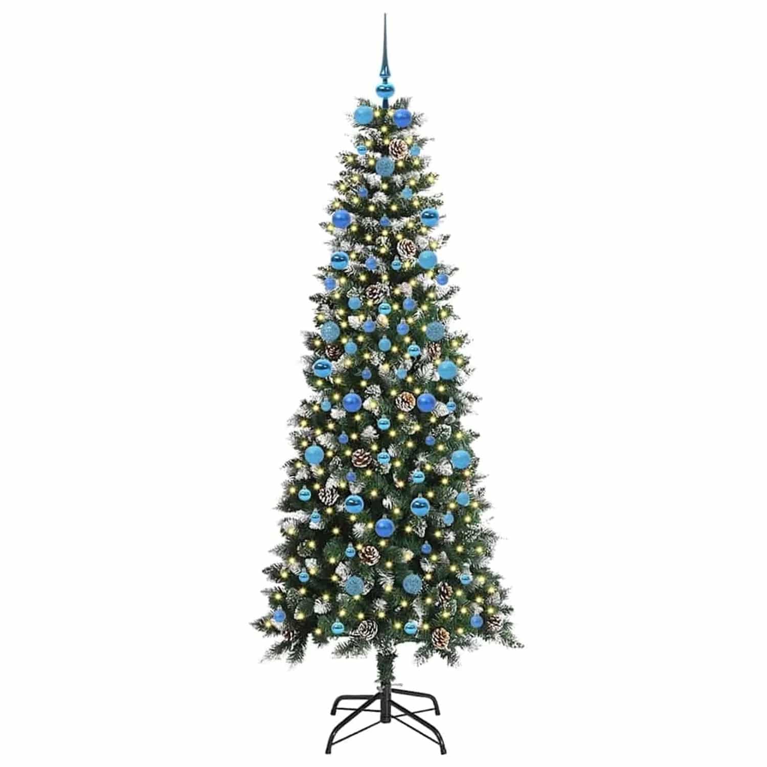 vidaXL Künstlicher Weihnachtsbaum mit 300 LEDs Grün 86 x 86 x 210 cm 3395839
