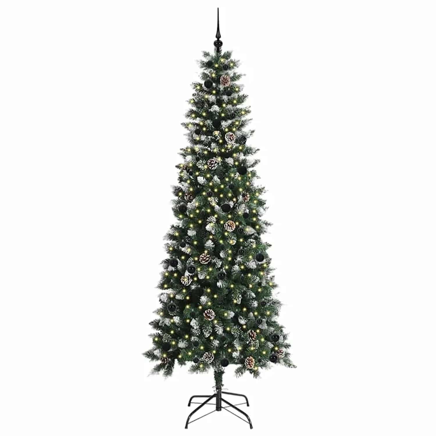 vidaXL Künstlicher Weihnachtsbaum mit 300 LEDs Grün 96 x 96 x 240 cm 3395845