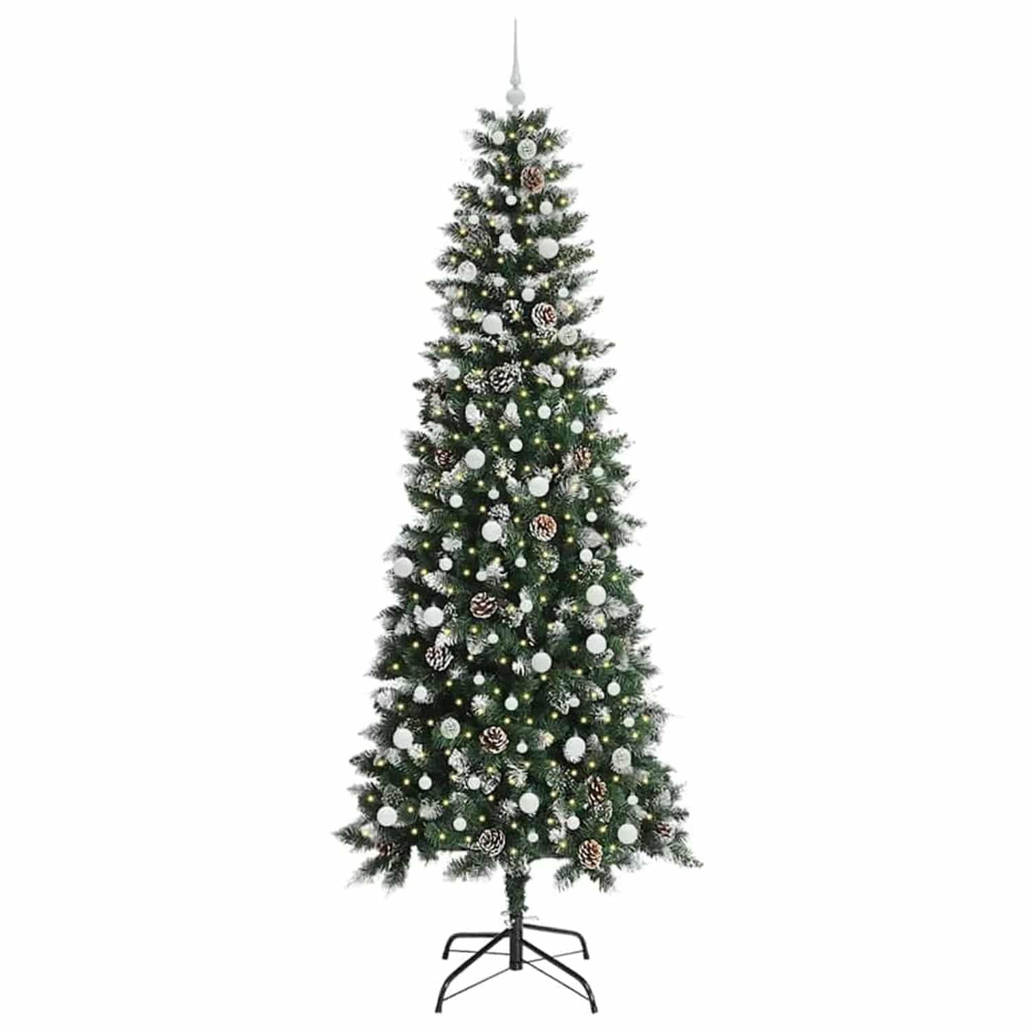 vidaXL Künstlicher Weihnachtsbaum mit 300 LEDs Grün 96 x 96 x 240 cm 3395847