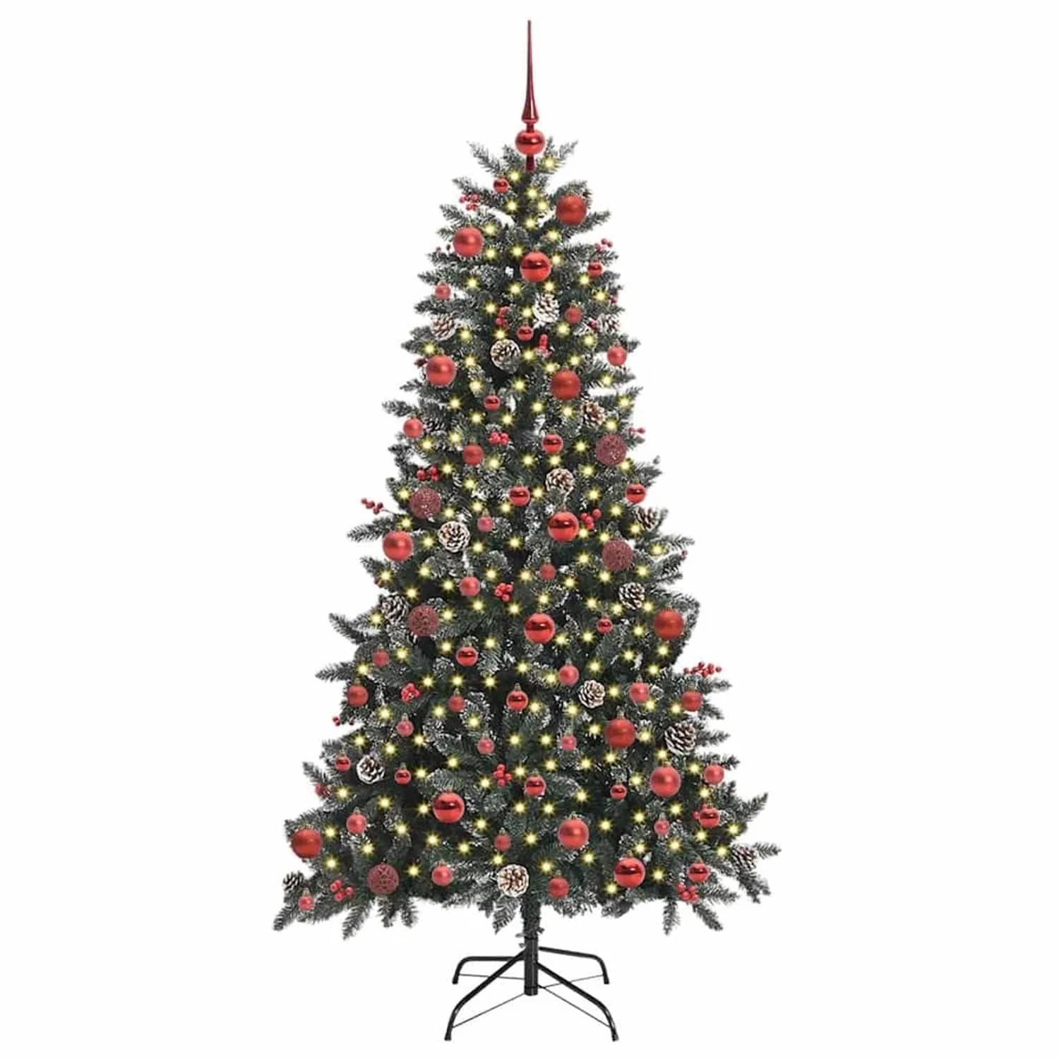 vidaXL Künstlicher Weihnachtsbaum mit 300 LEDs Grün 99 x 99 x 180 cm 3395880