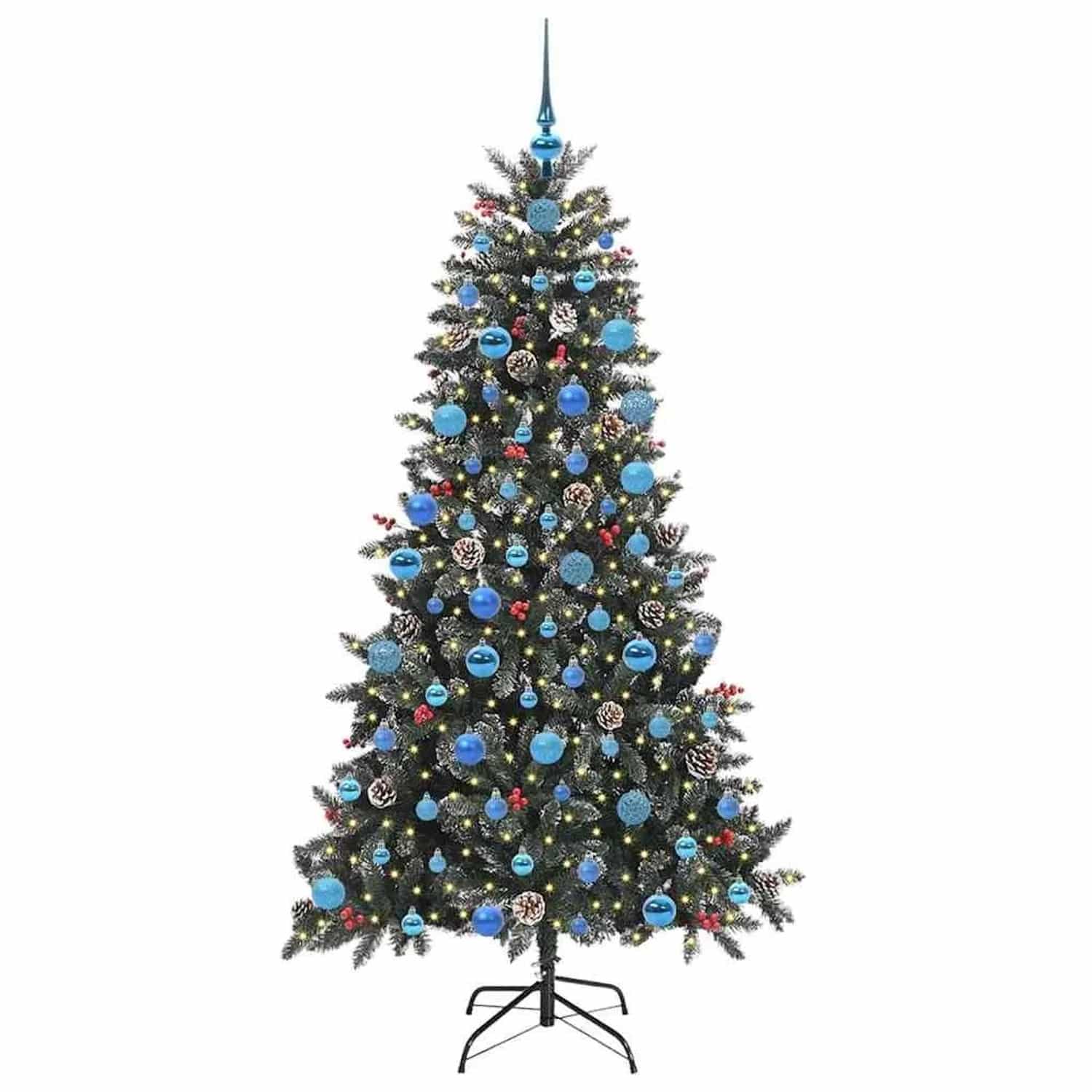 vidaXL Künstlicher Weihnachtsbaum mit 300 LEDs Grün 99 x 99 x 180 cm 3395887