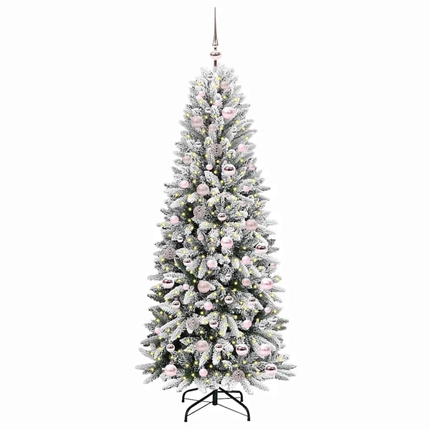 vidaXL Künstlicher Weihnachtsbaum mit 300 LEDs Weiß 73 x 73 x 180 cm 3396047