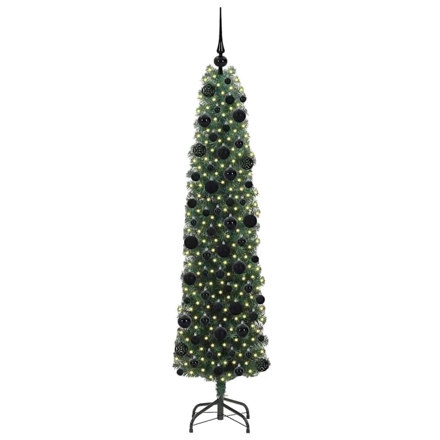 vidaXL Künstlicher Weihnachtsbaum mit 300 LEDs mit Ständer Grün 180 cm 3394944