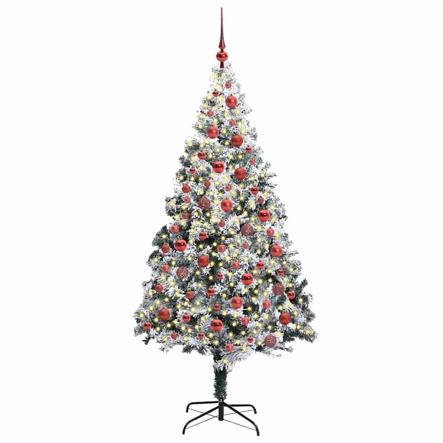 vidaXL Künstlicher Weihnachtsbaum mit 300 LEDs mit Ständer Grün 180 cm 3396962