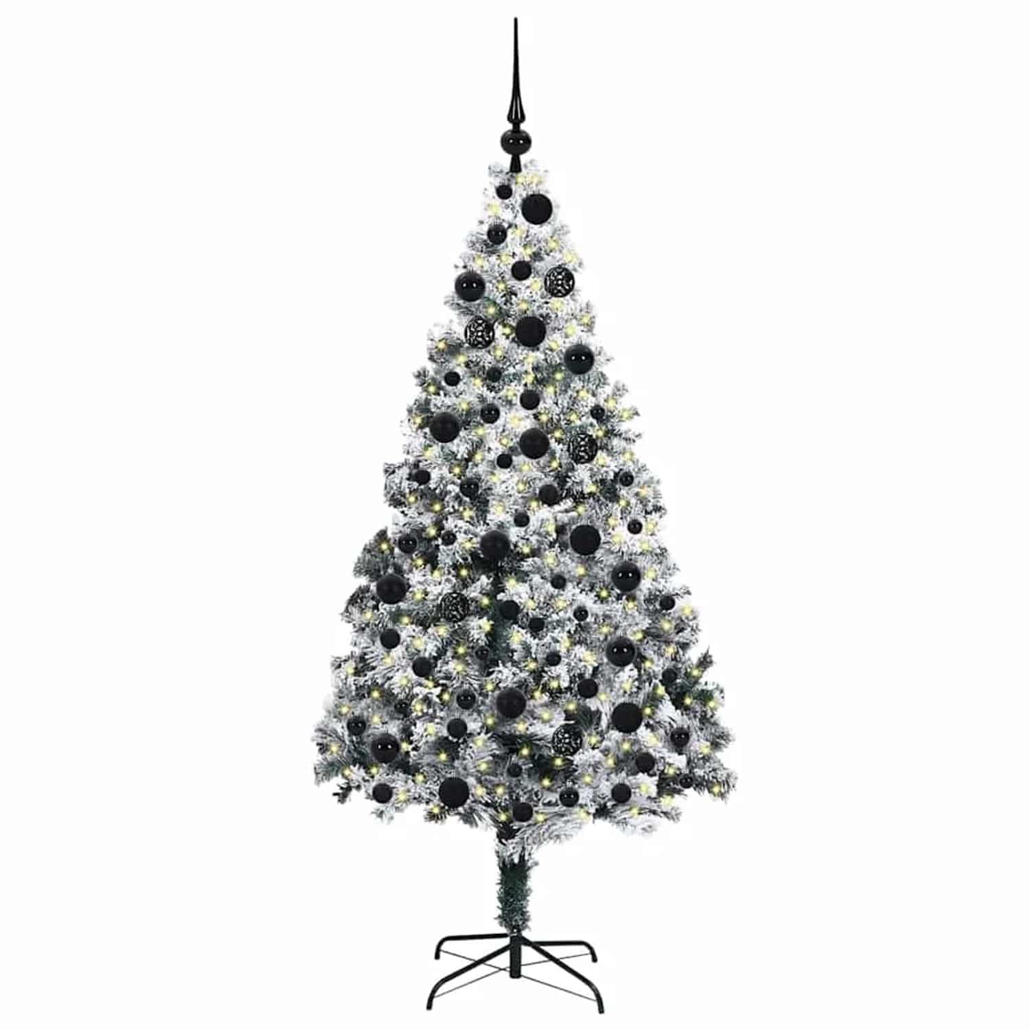 vidaXL Künstlicher Weihnachtsbaum mit 300 LEDs mit Ständer Grün 180 cm 3396963