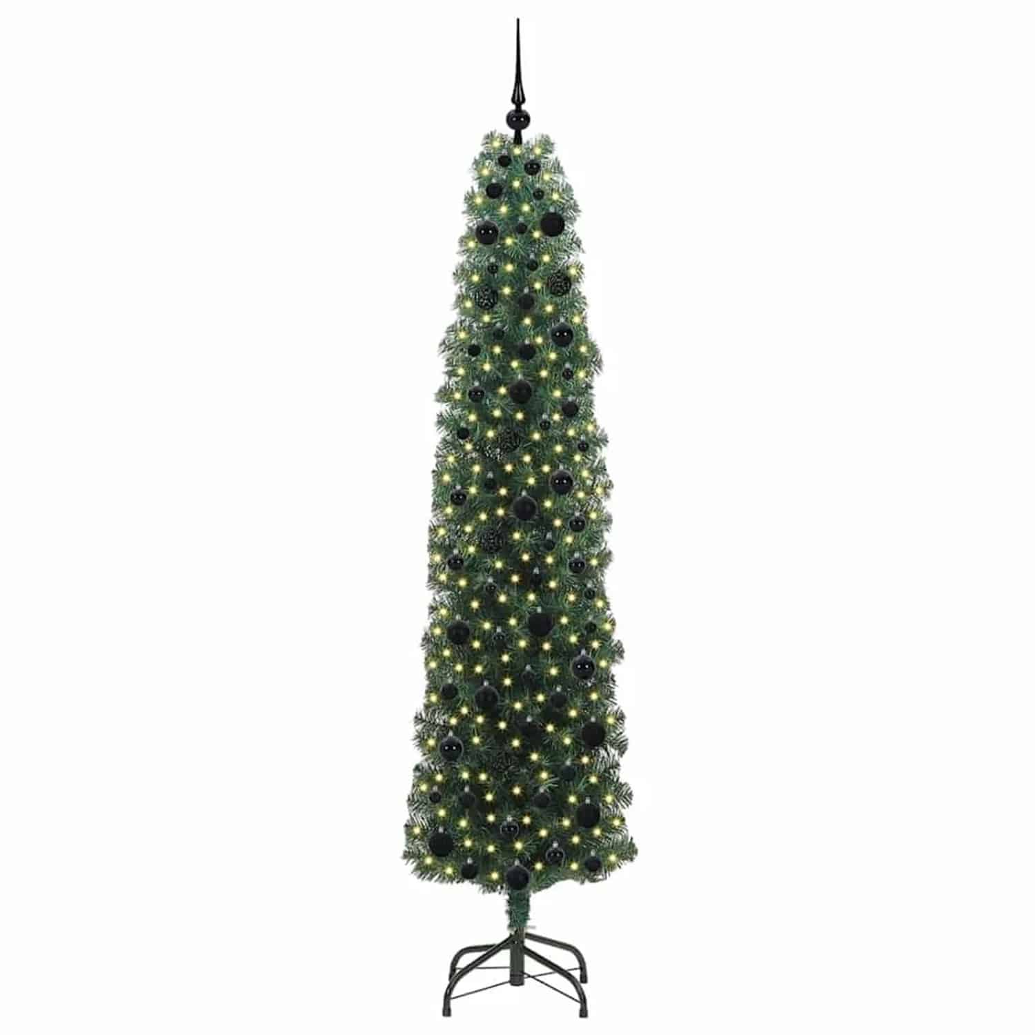vidaXL Künstlicher Weihnachtsbaum mit 300 LEDs mit Ständer Grün 210 cm 3394957