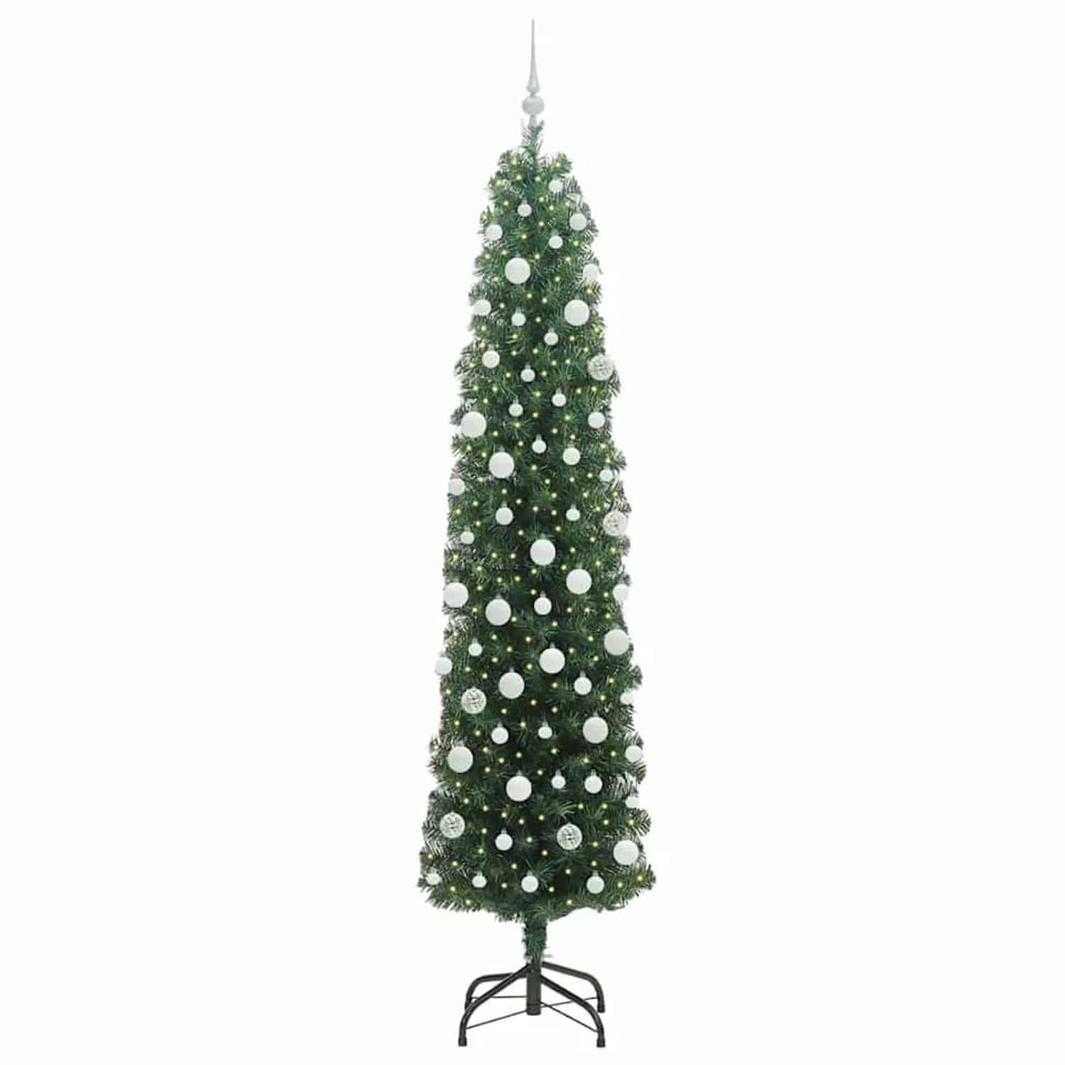 vidaXL Künstlicher Weihnachtsbaum mit 300 LEDs mit Ständer Grün 210 cm 3394959