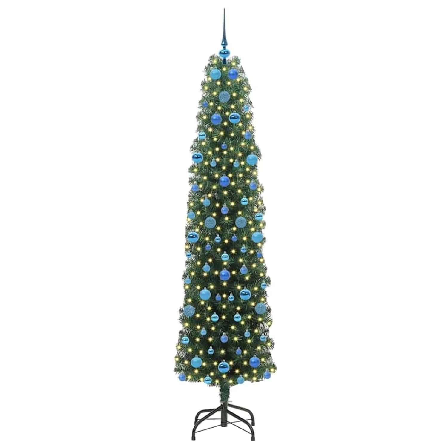 vidaXL Künstlicher Weihnachtsbaum mit 300 LEDs mit Ständer Grün 210 cm 3394963