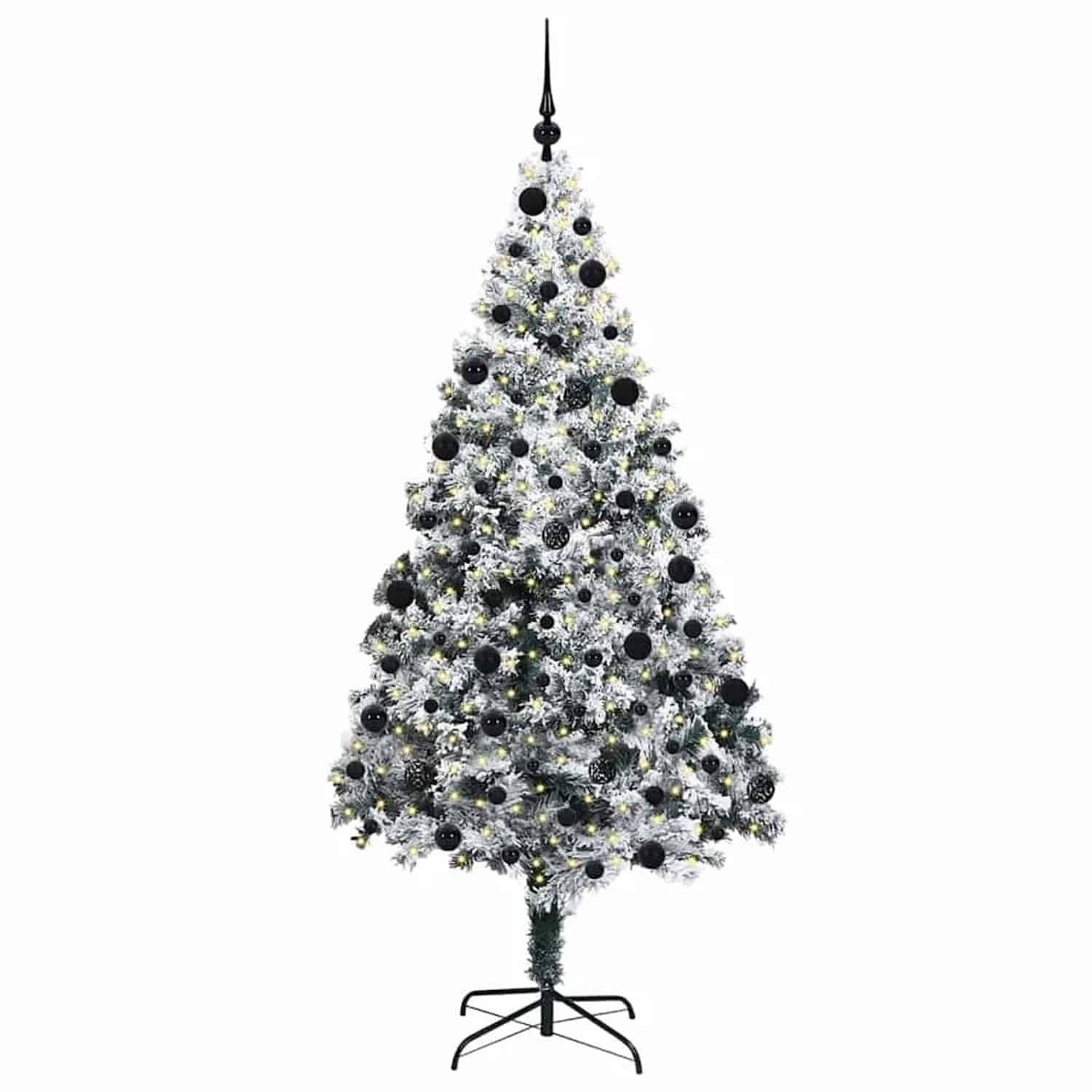 vidaXL Künstlicher Weihnachtsbaum mit 300 LEDs mit Ständer Grün 210 cm 3396972