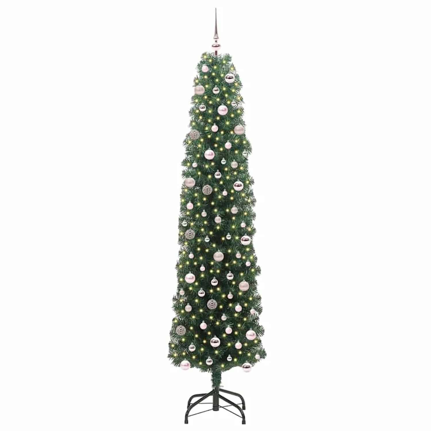 vidaXL Künstlicher Weihnachtsbaum mit 300 LEDs mit Ständer Grün 240 cm 3394971