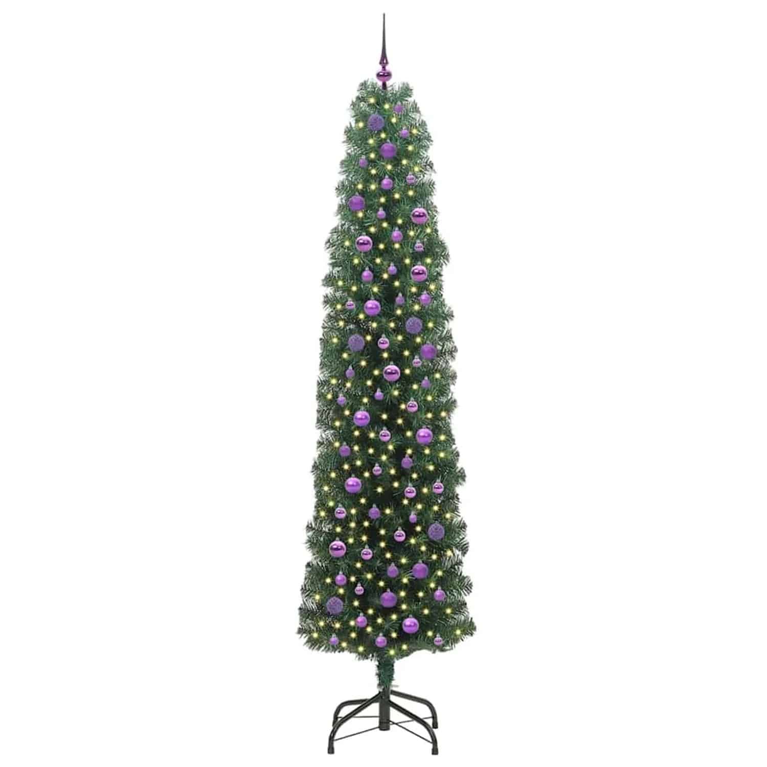 vidaXL Künstlicher Weihnachtsbaum mit 300 LEDs mit Ständer Grün 240 cm 3394975