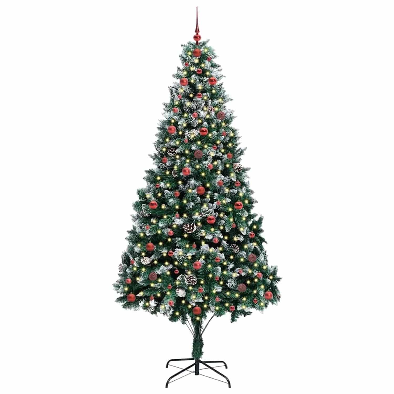 vidaXL Künstlicher Weihnachtsbaum mit 300 LEDs mit Ständer Grün 240 cm 3396282