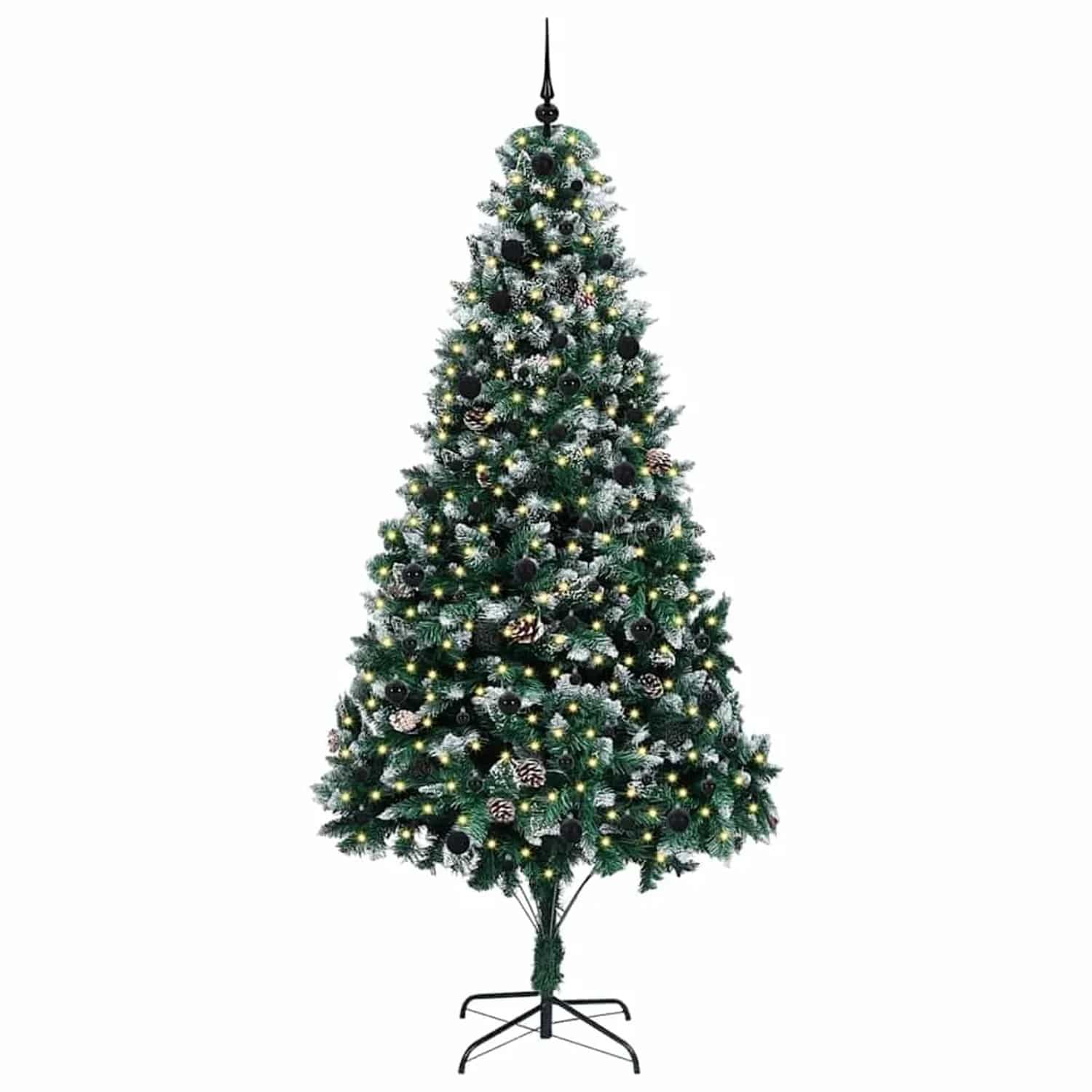 vidaXL Künstlicher Weihnachtsbaum mit 300 LEDs mit Ständer Grün 240 cm 3396283