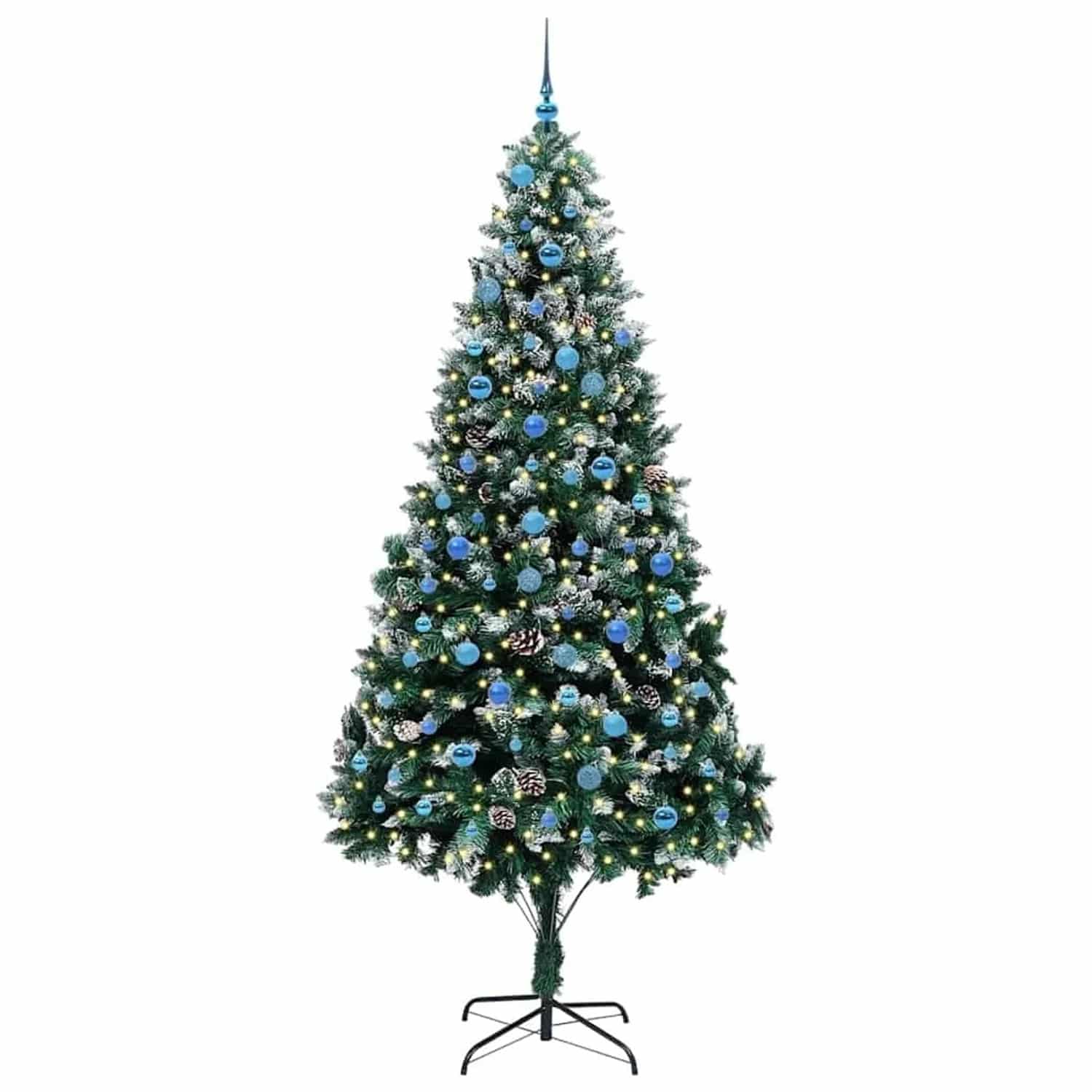 vidaXL Künstlicher Weihnachtsbaum mit 300 LEDs mit Ständer Grün 240 cm 3396289