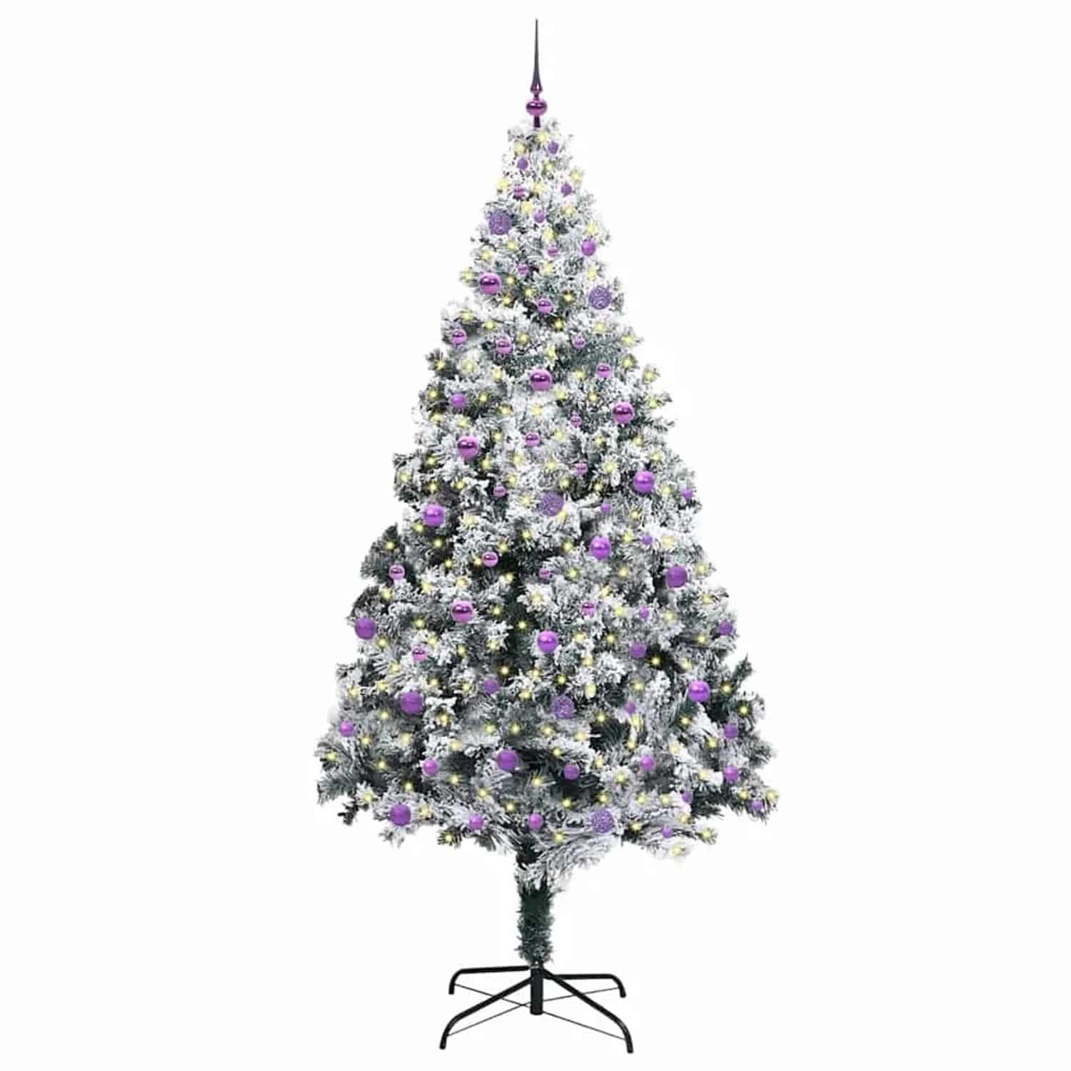 vidaXL Künstlicher Weihnachtsbaum mit 300 LEDs mit Ständer Grün 240 cm 3396986