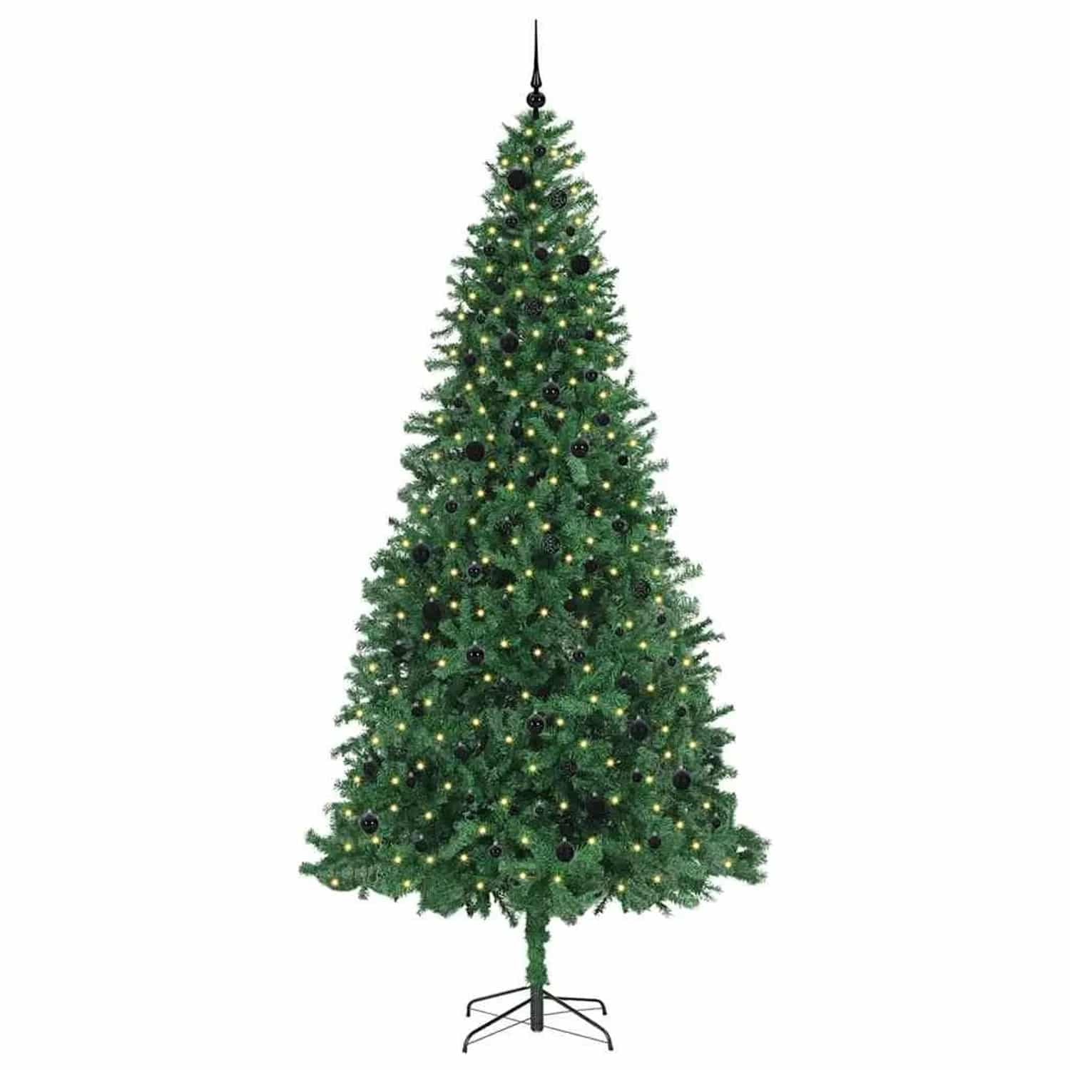 vidaXL Künstlicher Weihnachtsbaum mit 300 LEDs mit Ständer Grün 300 cm 3394795