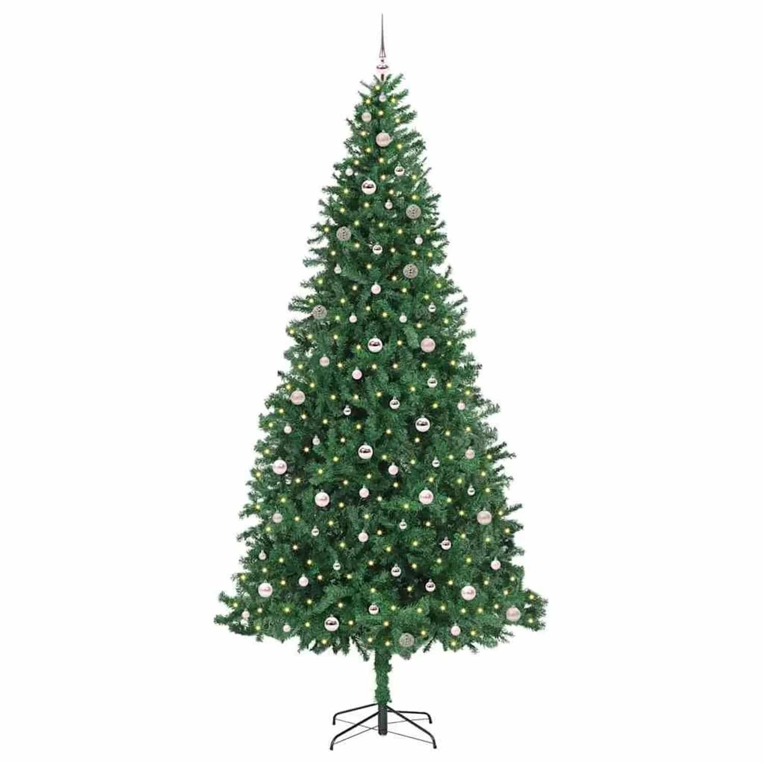 vidaXL Künstlicher Weihnachtsbaum mit 300 LEDs mit Ständer Grün 300 cm 3394796