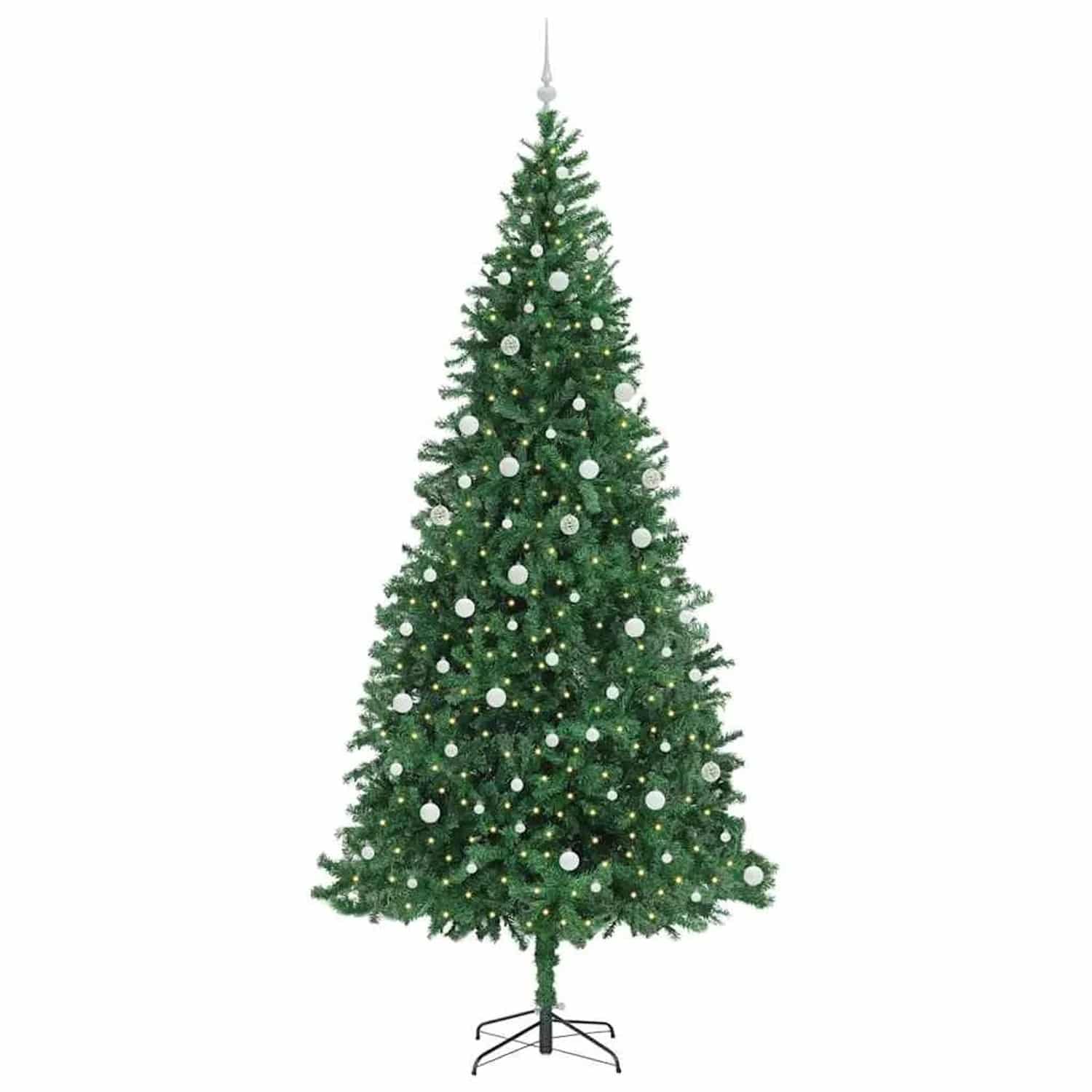 vidaXL Künstlicher Weihnachtsbaum mit 300 LEDs mit Ständer Grün 300 cm 3394797