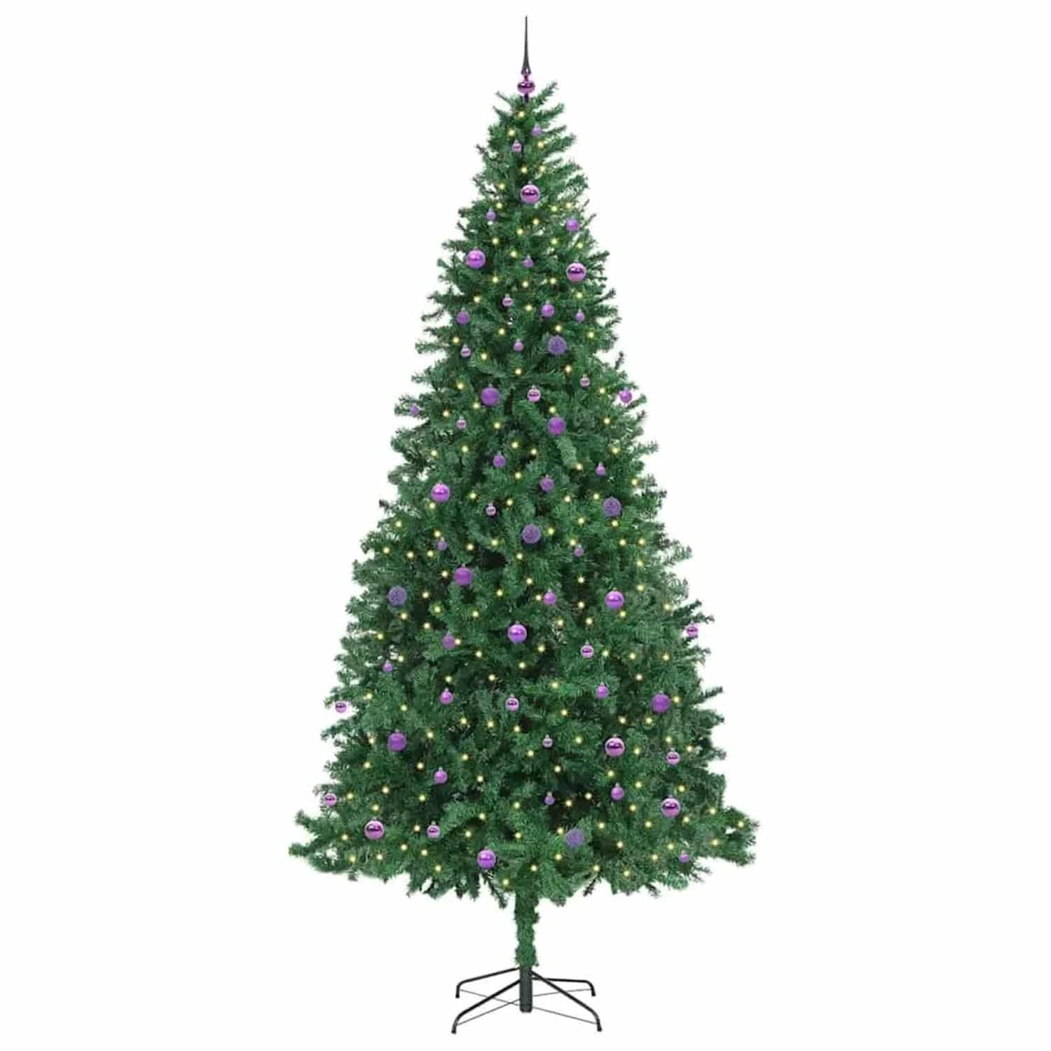 vidaXL Künstlicher Weihnachtsbaum mit 300 LEDs mit Ständer Grün 300 cm 3394800