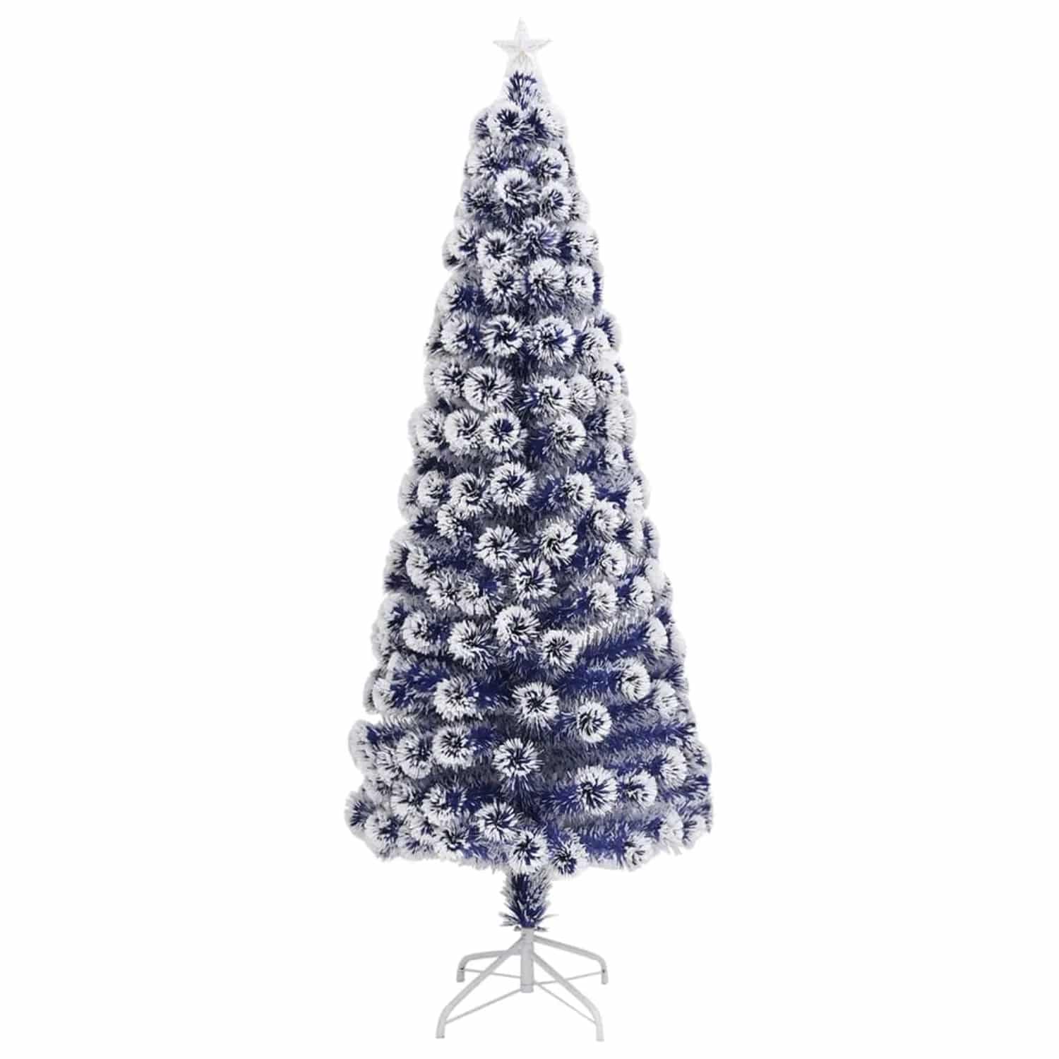 vidaXL Künstlicher Weihnachtsbaum mit Beleuchtung 210 cm Glasfaser 328458