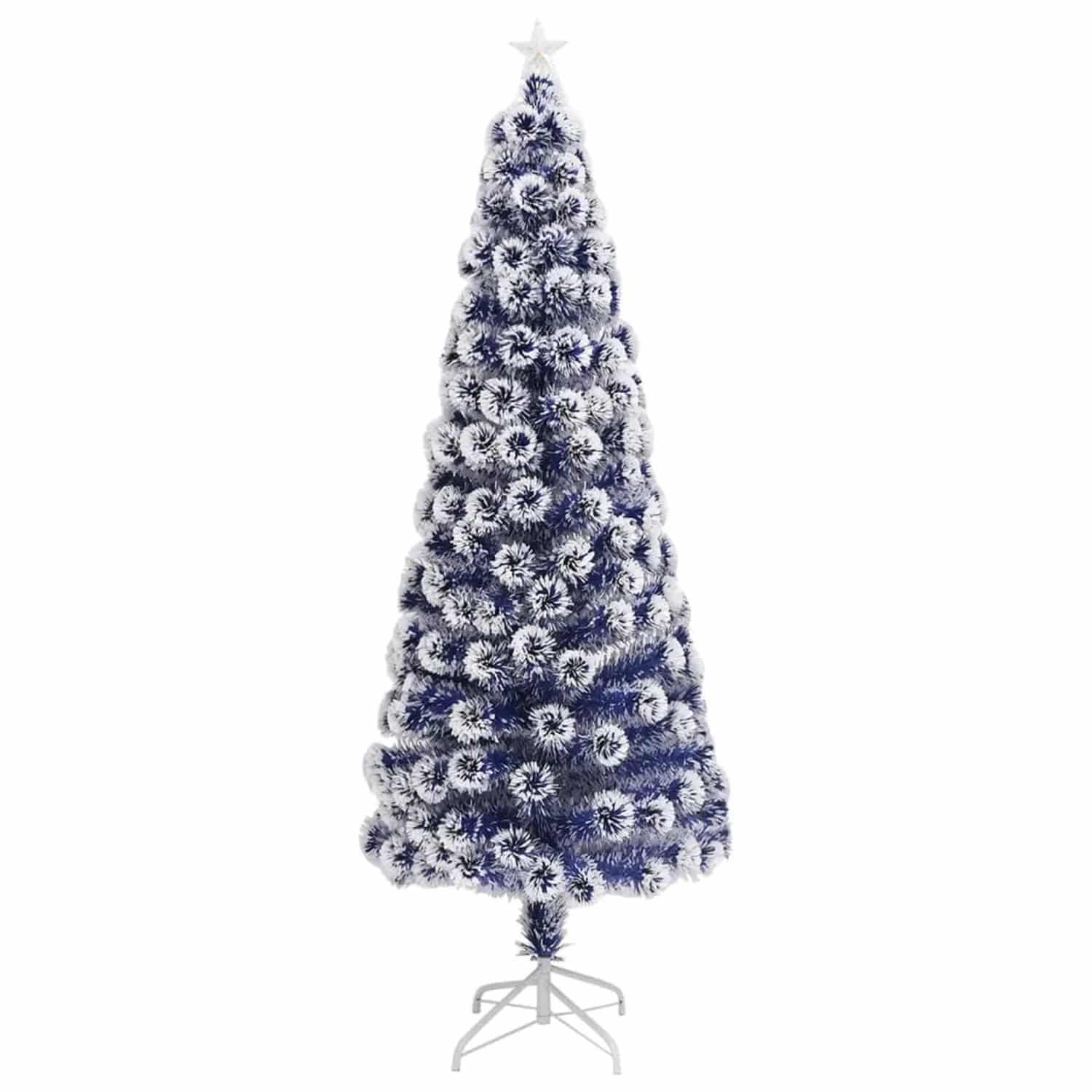vidaXL Künstlicher Weihnachtsbaum mit Beleuchtung 240 cm Glasfaser 328459