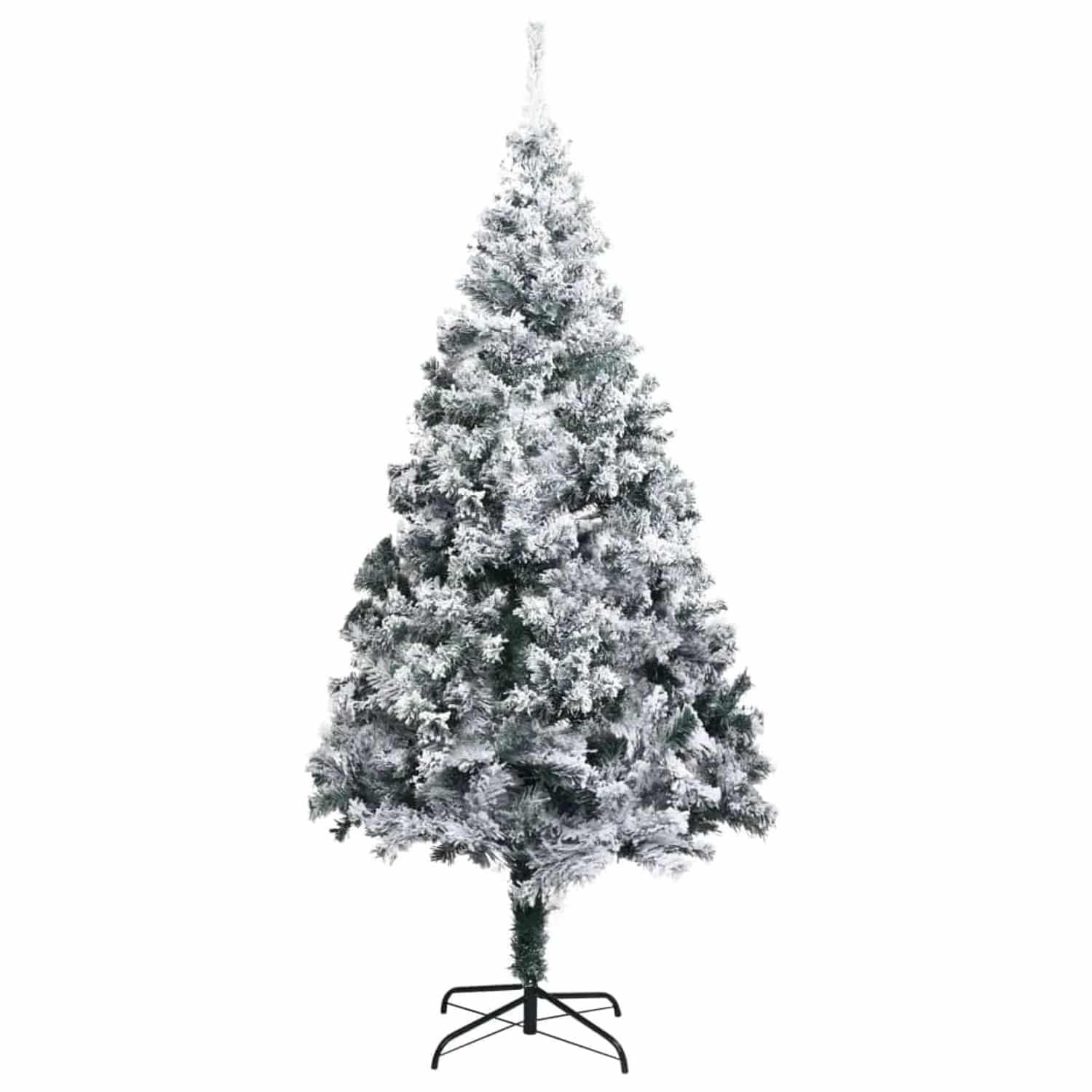 vidaXL Künstlicher Weihnachtsbaum mit Schnee Grün 210 cm PVC 320965
