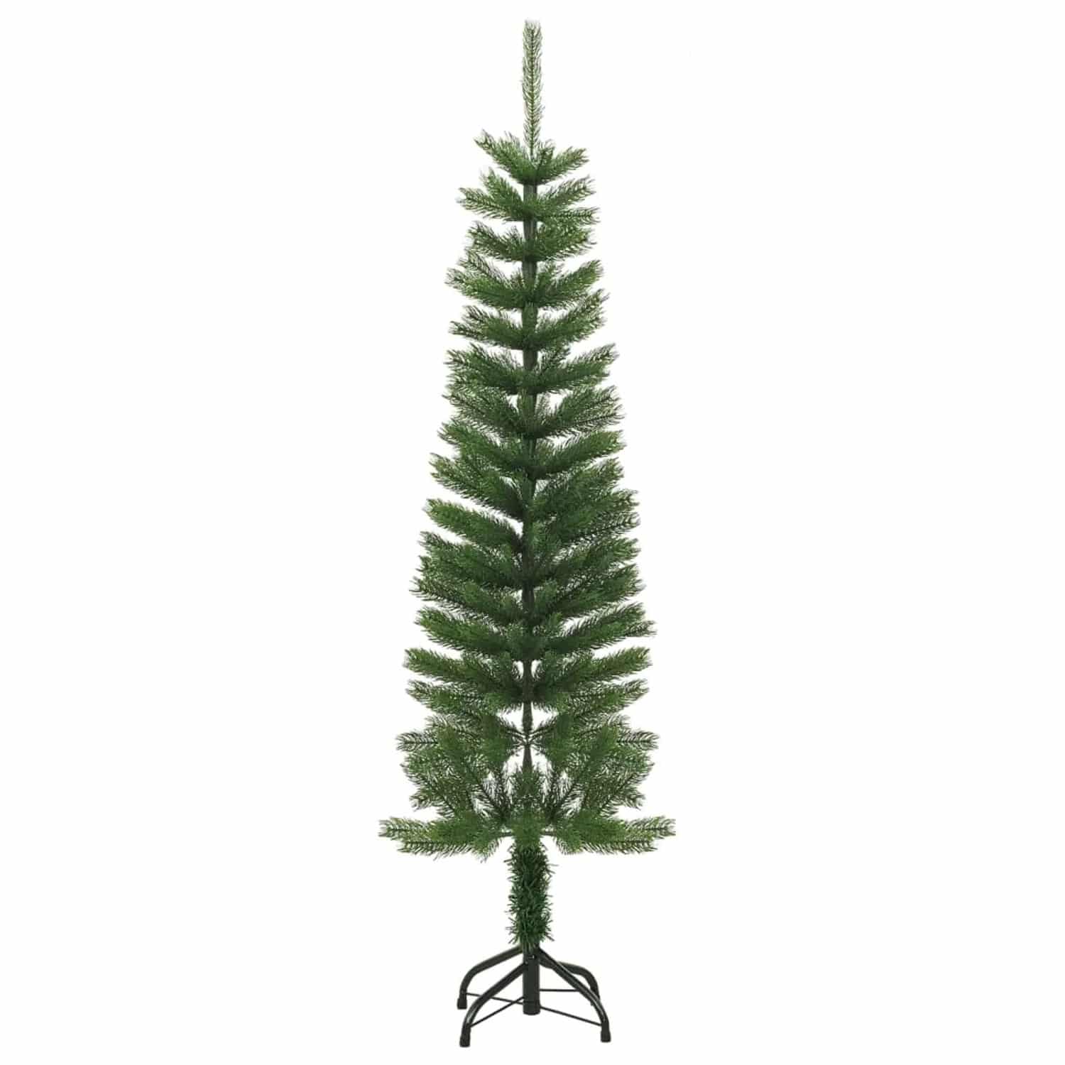 vidaXL Künstlicher Weihnachtsbaum mit Ständer Schlank 150 cm PE