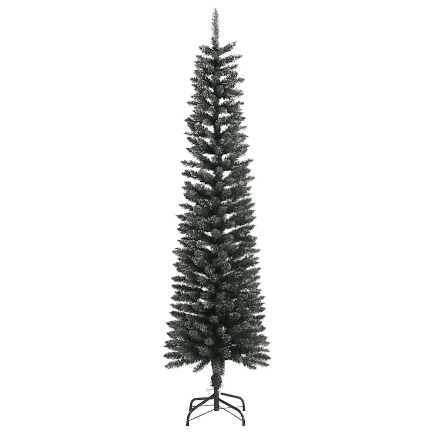 vidaXL Künstlicher Weihnachtsbaum mit Ständer Schlank Grün 180 cm PVC 345185