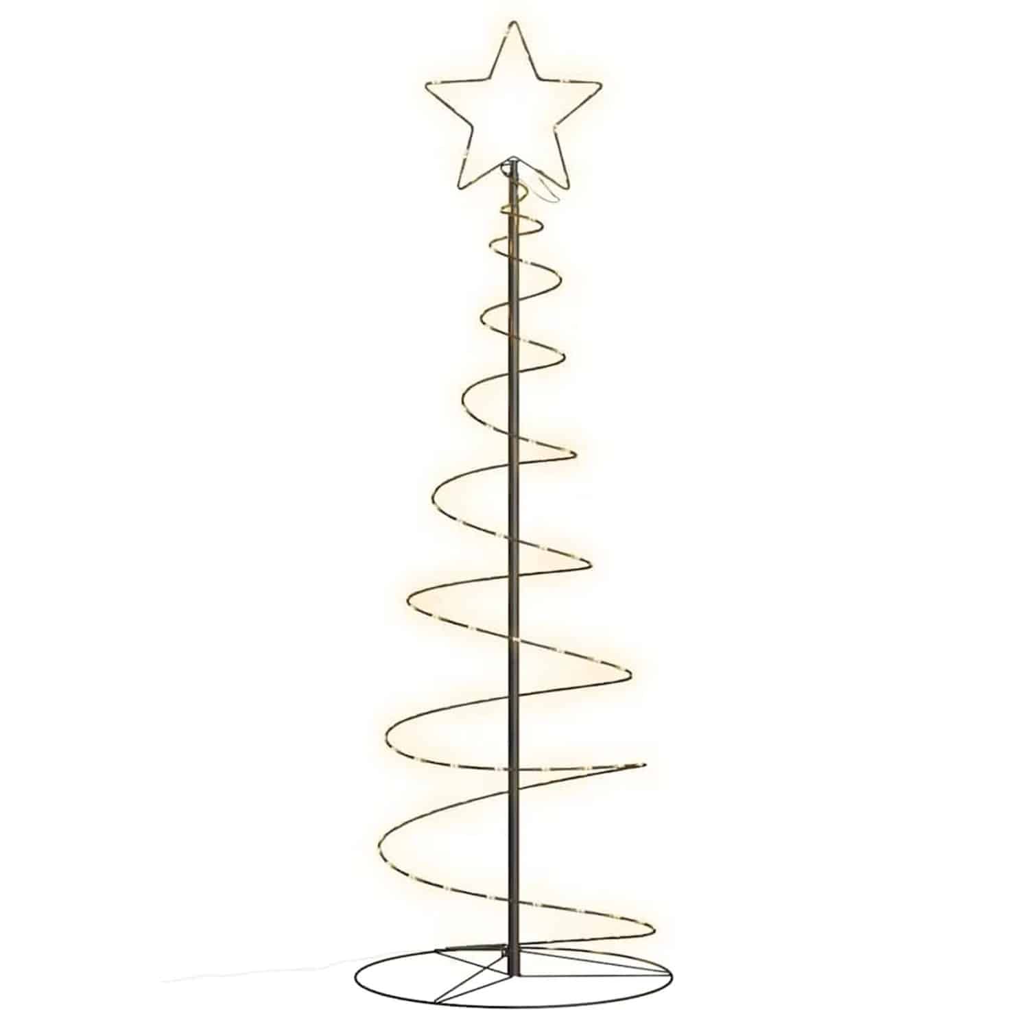 vidaXL LED Weihnachtsbaum 100 LEDs Warmweiß 150 cm 4019498