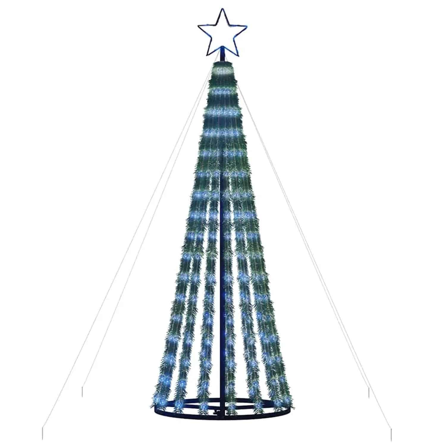 vidaXL LED Weihnachtsbaum 275 LEDs Blau 180 cm 358066