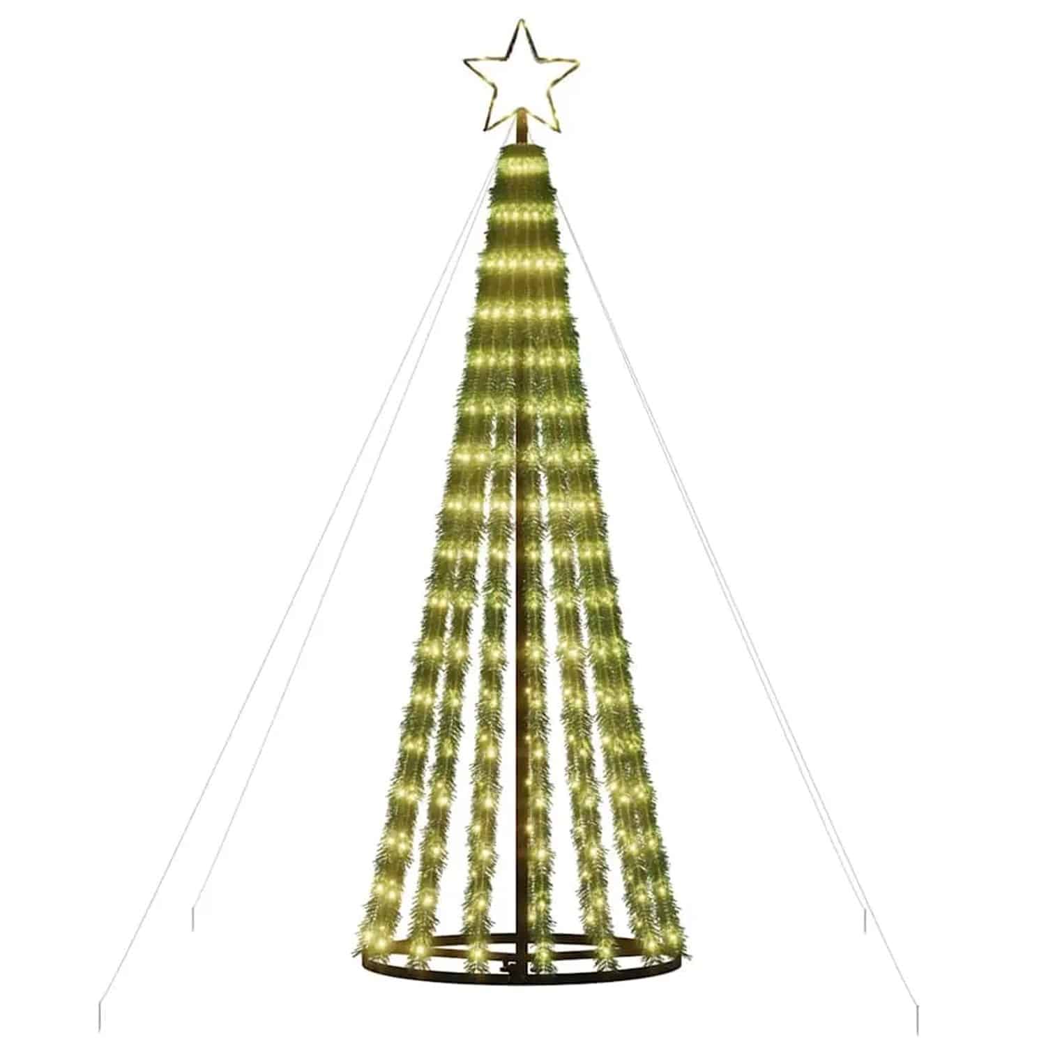 vidaXL LED Weihnachtsbaum 275 LEDs Warmweiß 180 cm 358064