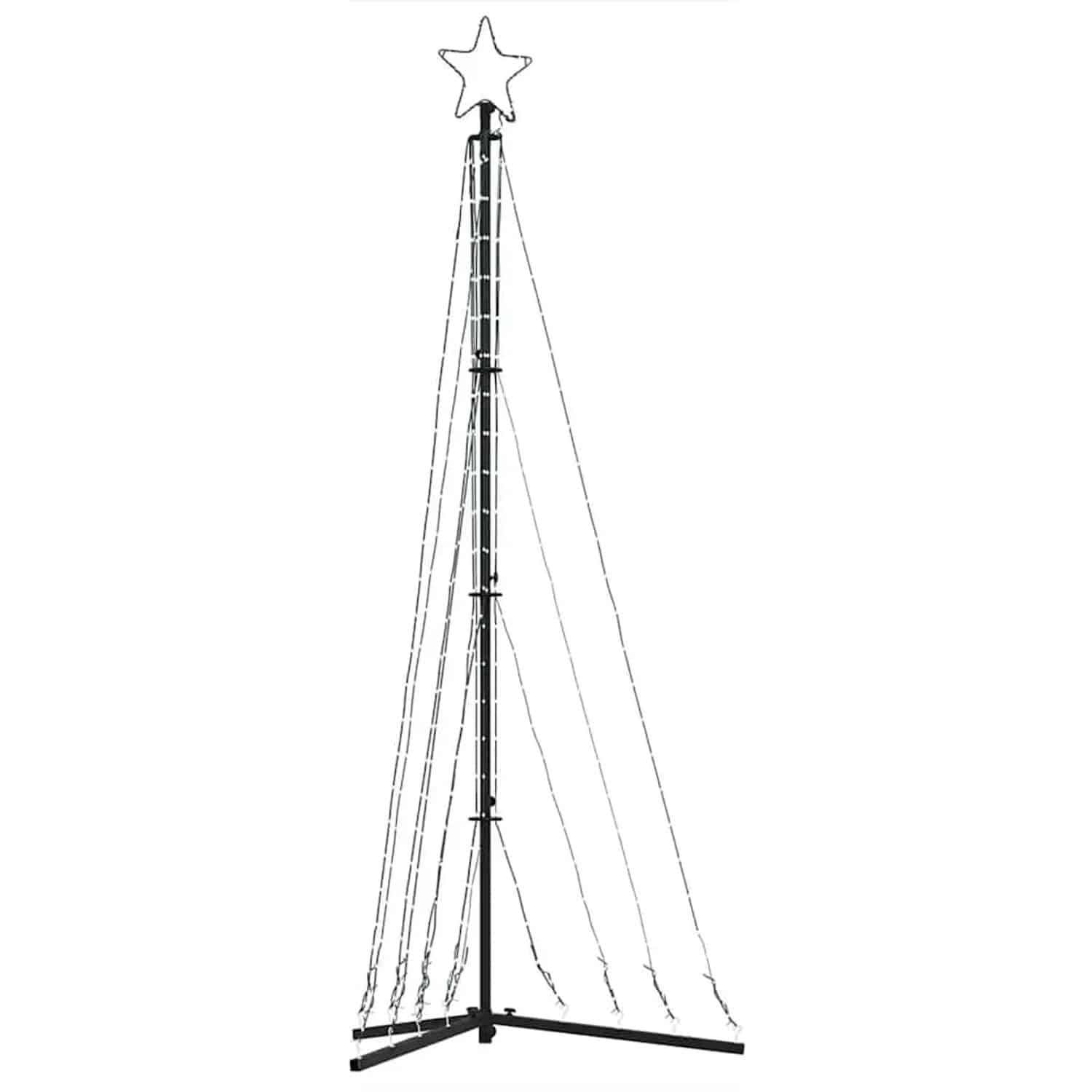 vidaXL LED Weihnachtsbaum 339 LEDs Kaltweiß 182 cm 3307646