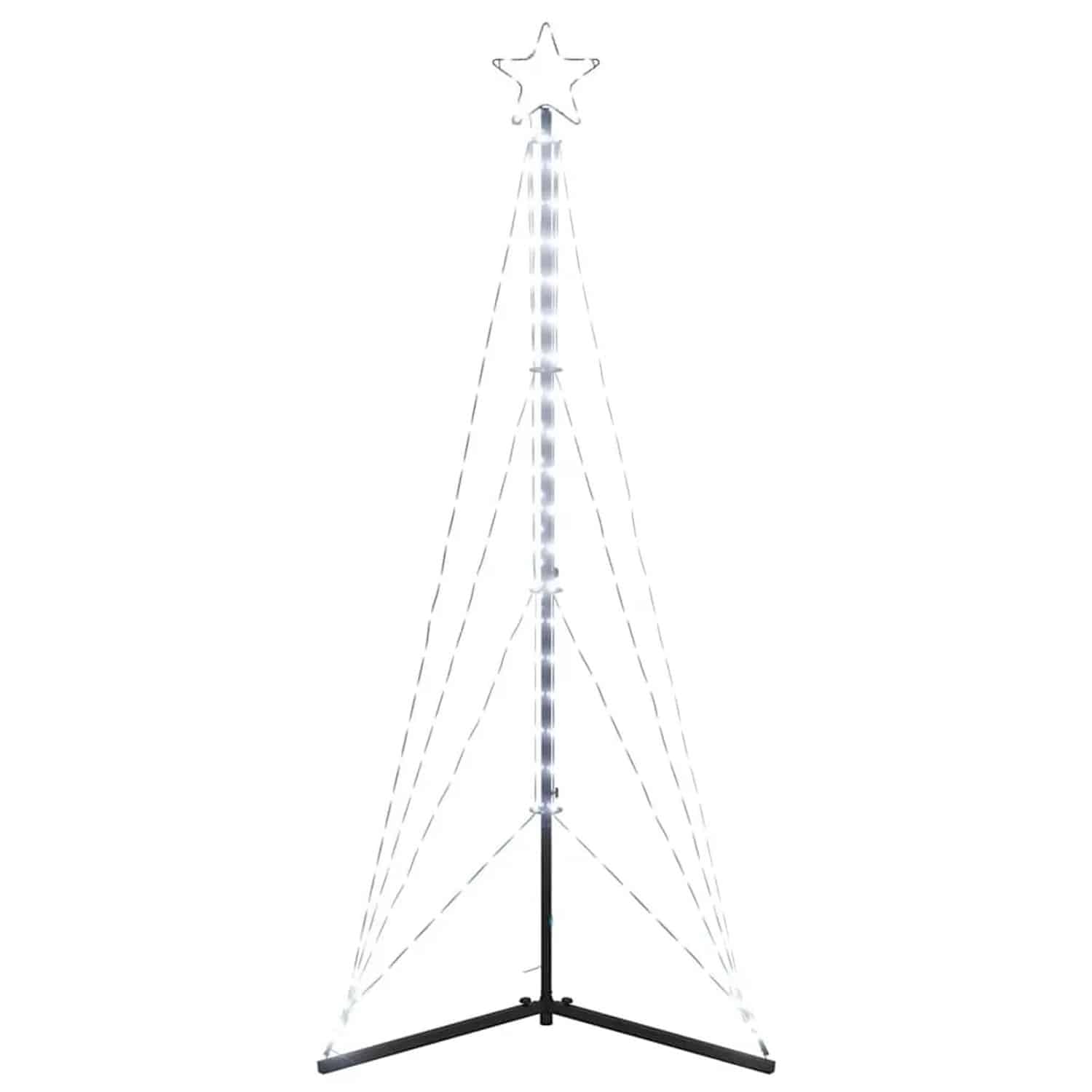 vidaXL LED Weihnachtsbaum 363 LEDs Kaltweiß 182 cm 4016409