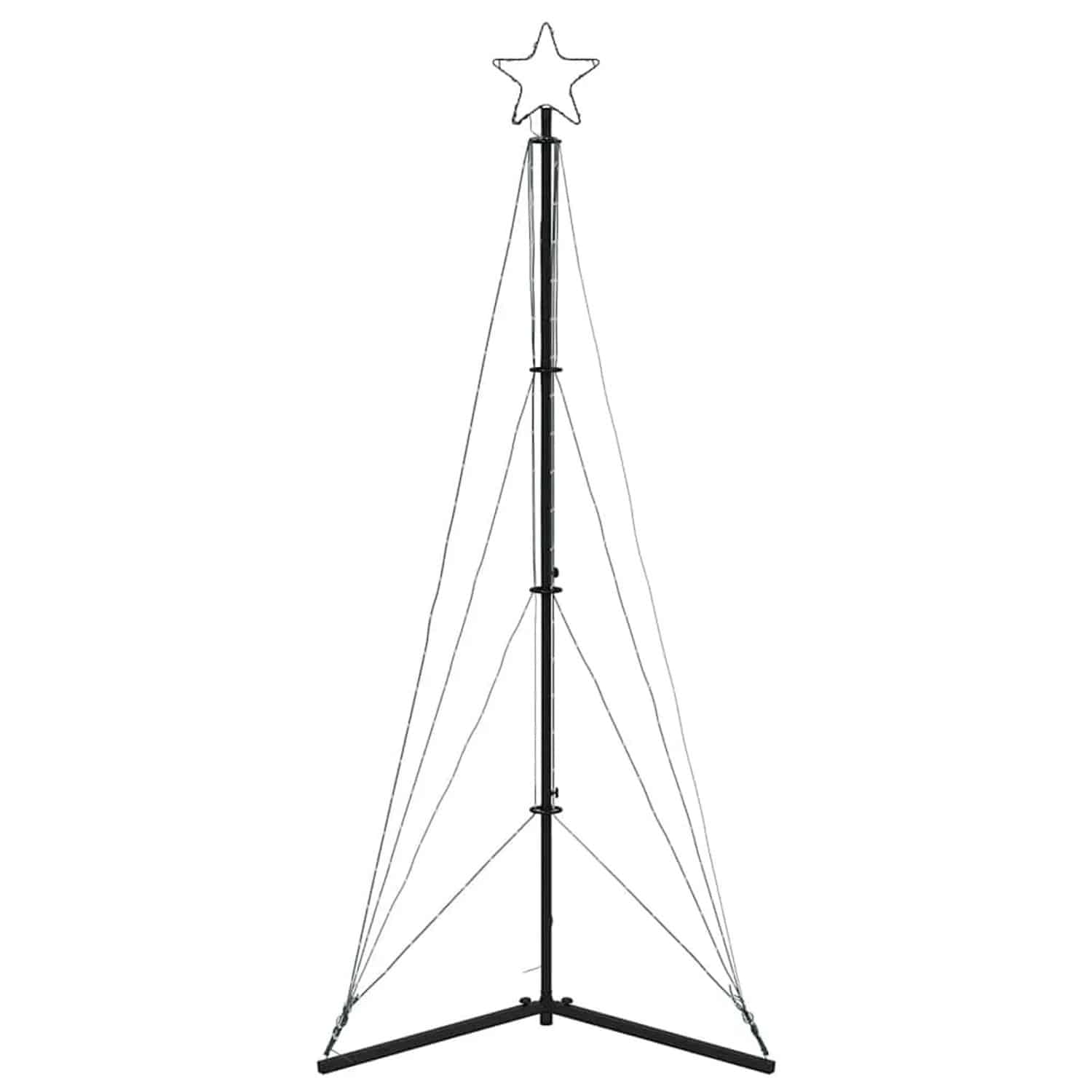 vidaXL LED Weihnachtsbaum 363 LEDs Warmweiß 182 cm 3307643