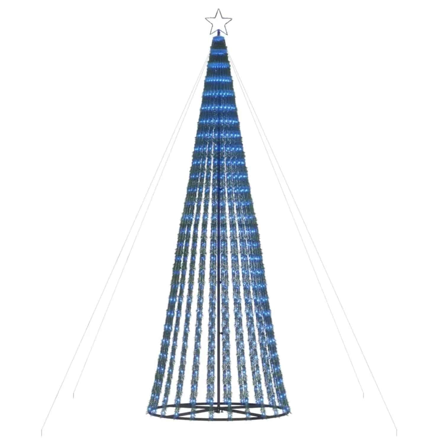 vidaXL LED Weihnachtsbaum 688 LEDs Blau 300 cm 358070