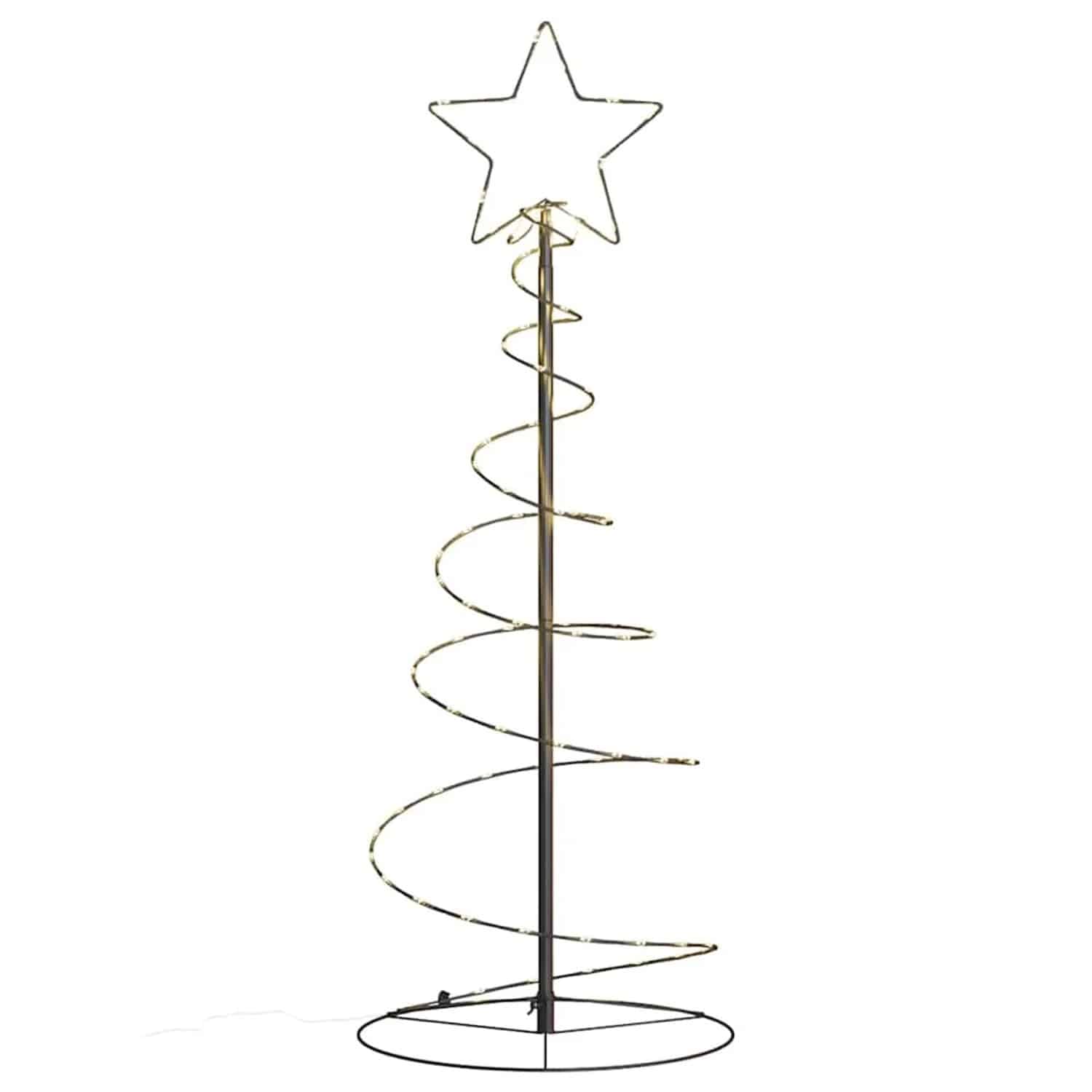 vidaXL LED Weihnachtsbaum 80 LEDs Warmweiß 120 cm 4019497