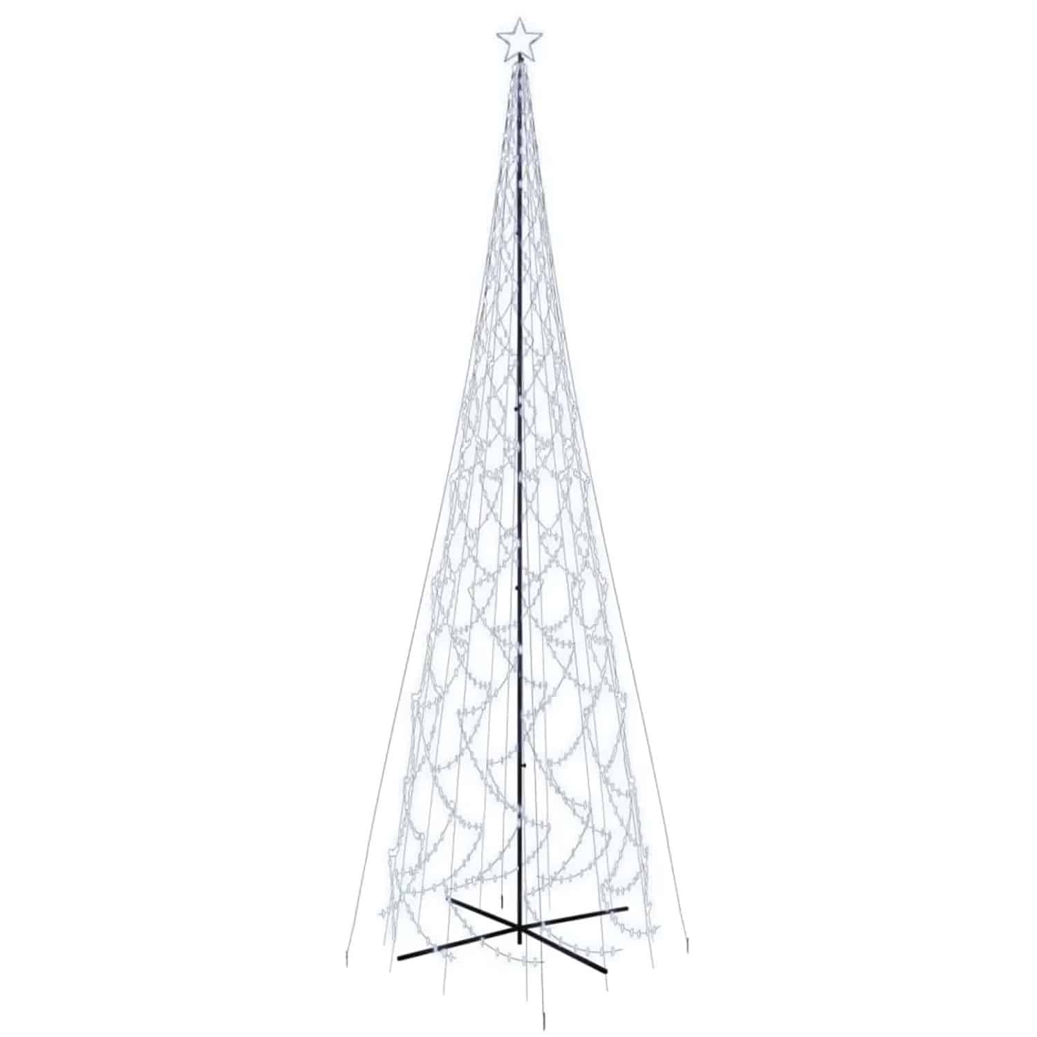 vidaXL LED-Weihnachtsbaum Kegelform Kaltweiß 3000 LEDs 230x800 cm