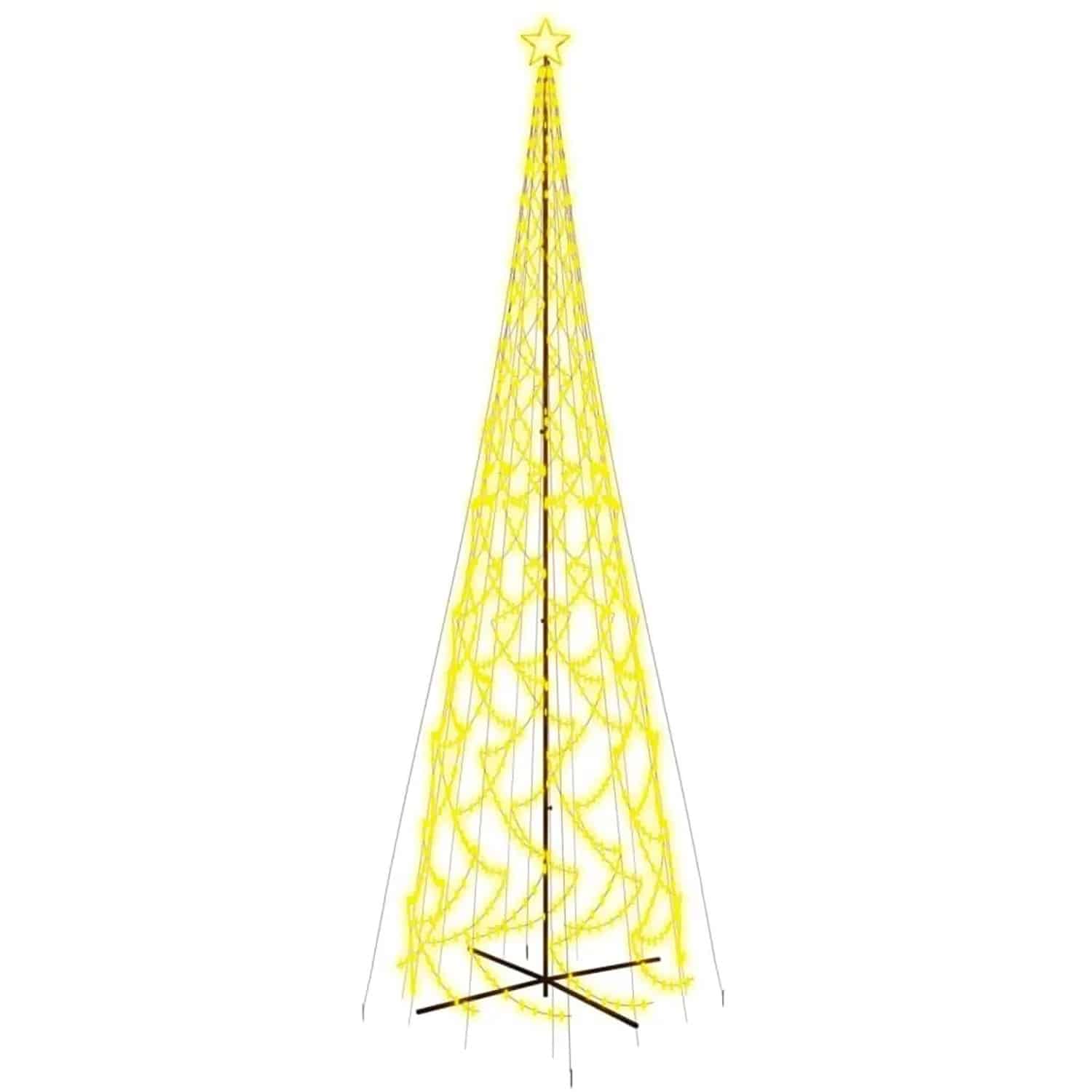 vidaXL LED-Weihnachtsbaum Kegelform Warmweiß 3000 LEDs 230x800 cm