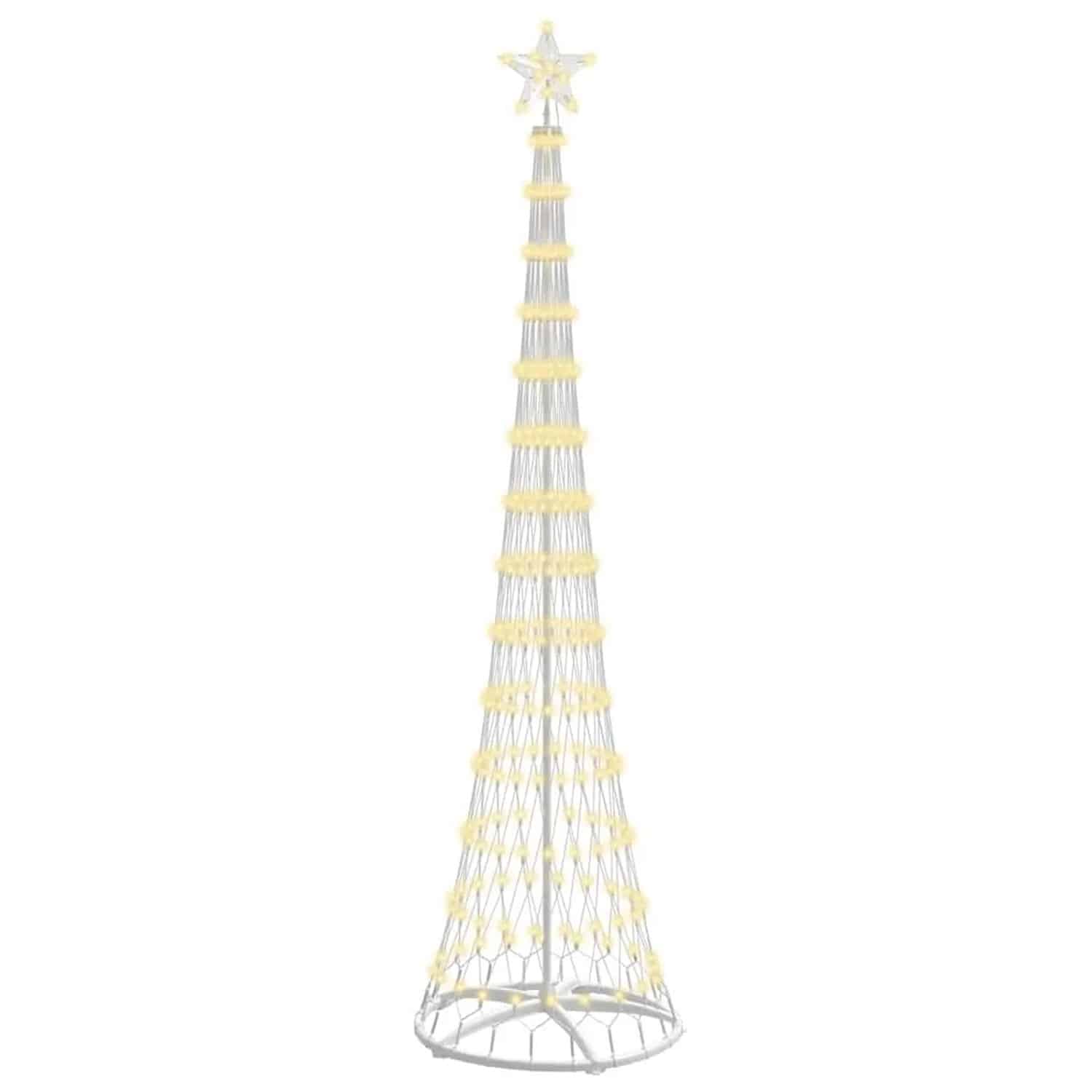 vidaXL LED Weihnachtsbaum Warmweiß 70 x 70 x 250 cm Metall 42018775