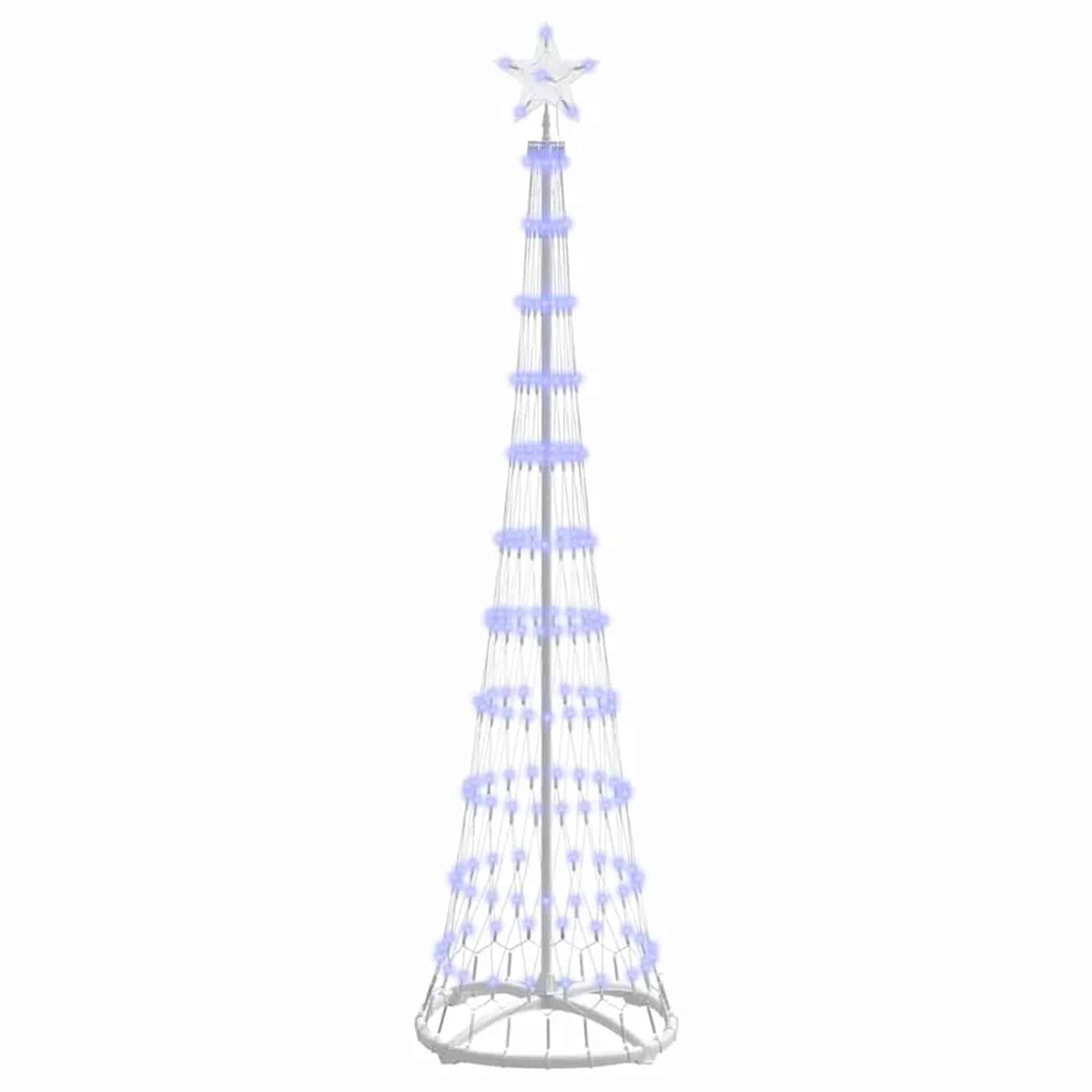 vidaXL LED Weihnachtsbaum mit 230 LEDs Blau 51 x 51 x 190 cm Metall 42018773