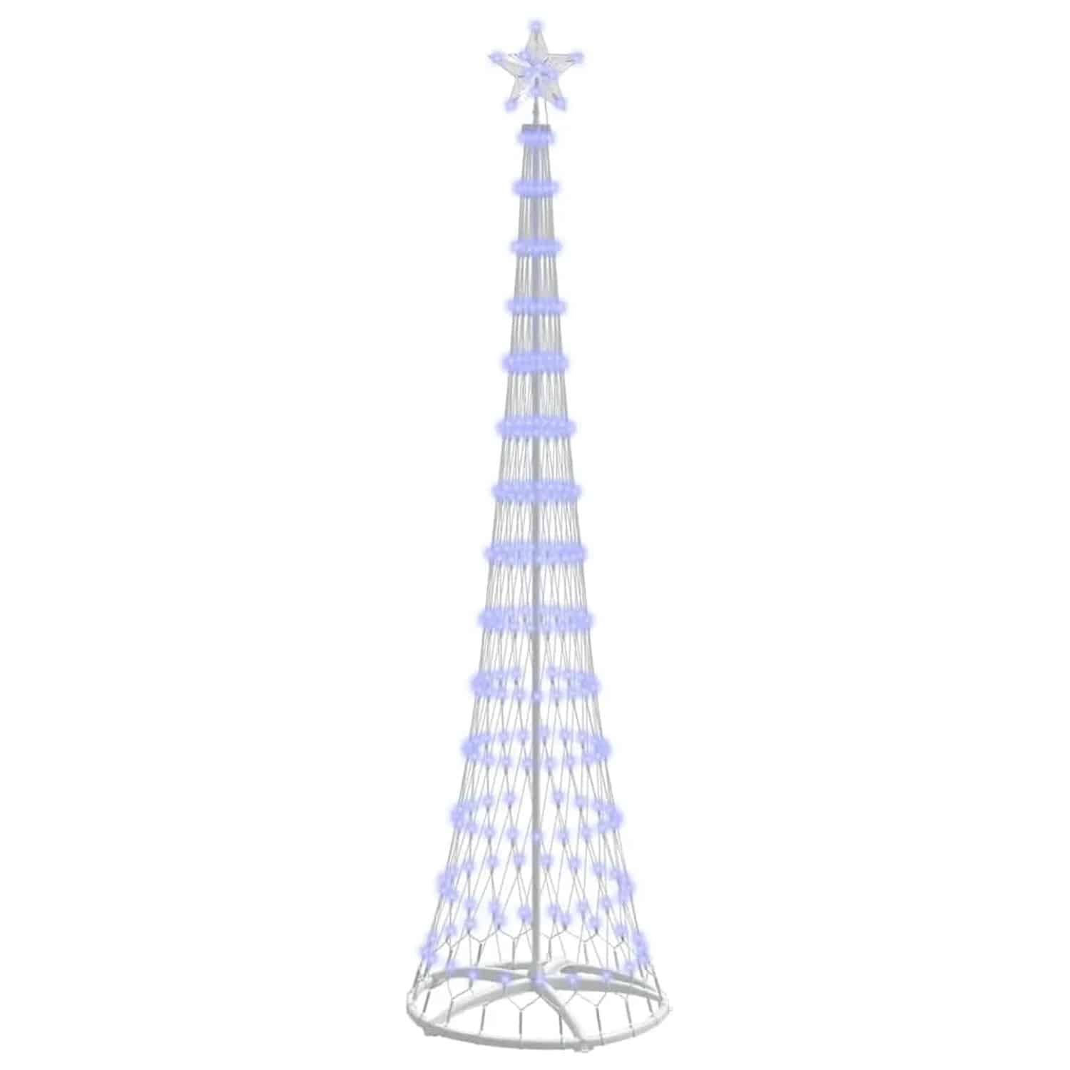 vidaXL LED Weihnachtsbaum mit 290 LEDs Blau 70 x 70 x 250 cm Metall 42018777