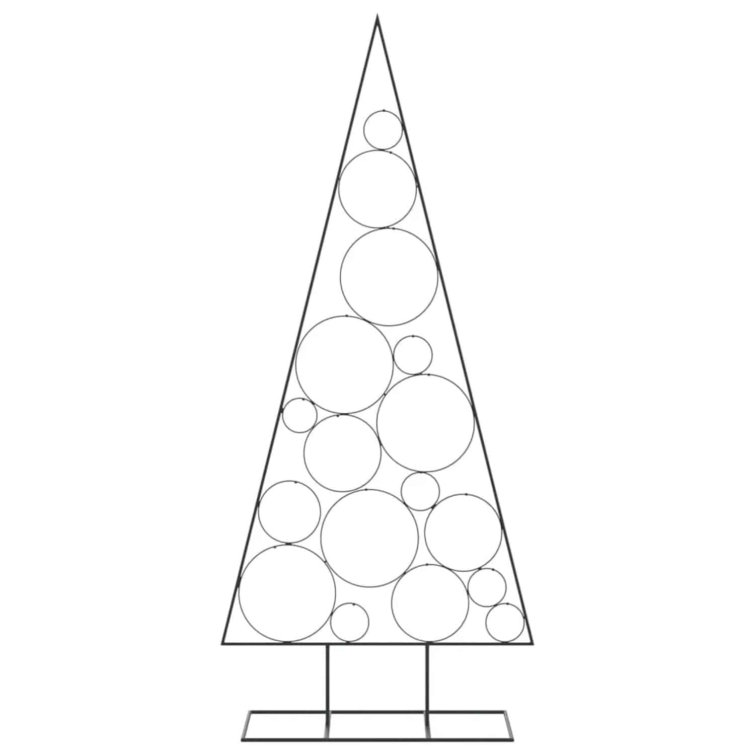 vidaXL Metall-Weihnachtsbaum für Dekorationen Schwarz 180 cm 4018958