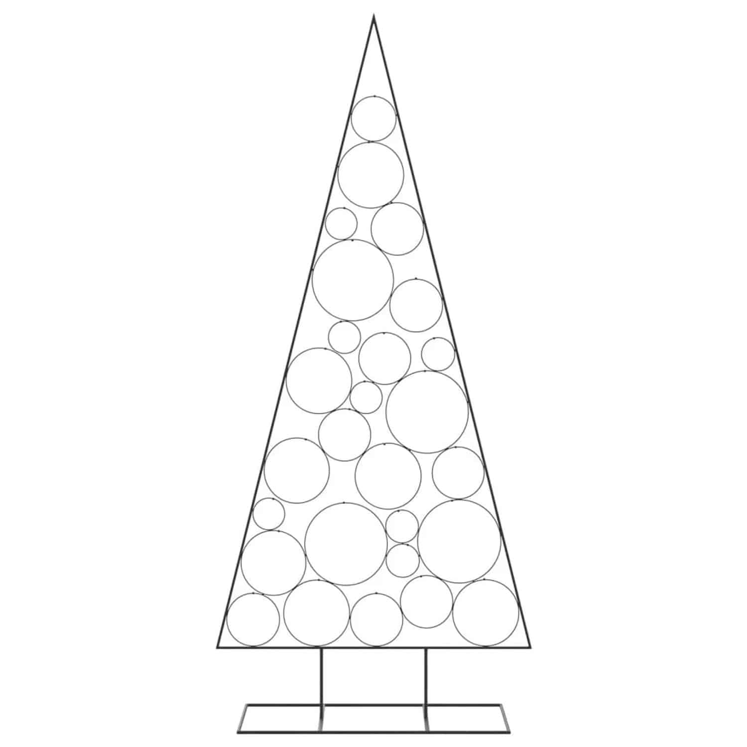vidaXL Metall-Weihnachtsbaum zum Dekorieren Schwarz 210 cm 4018959