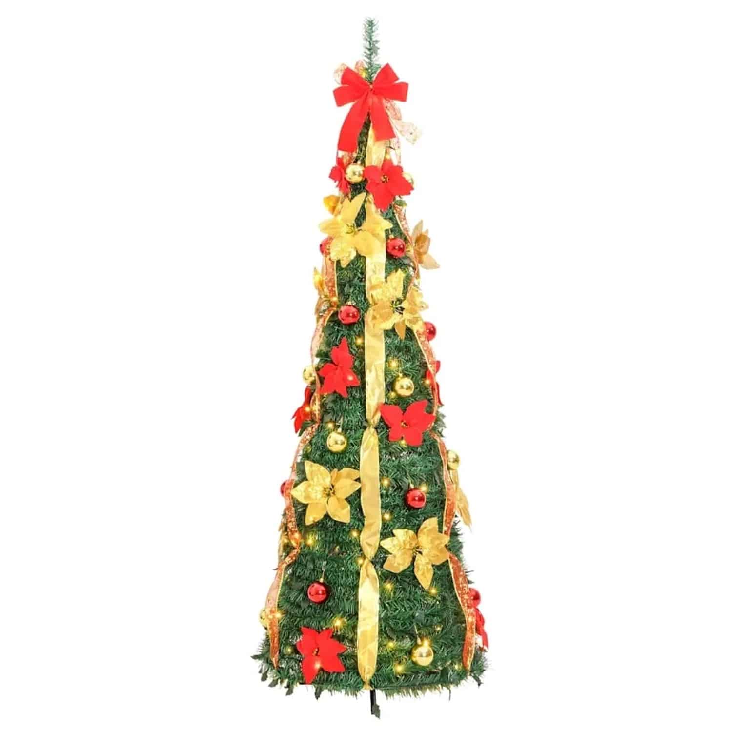 vidaXL Pop-Up-Weihnachtsbaum Künstlich 100 LEDs Grün 150 cm 357761