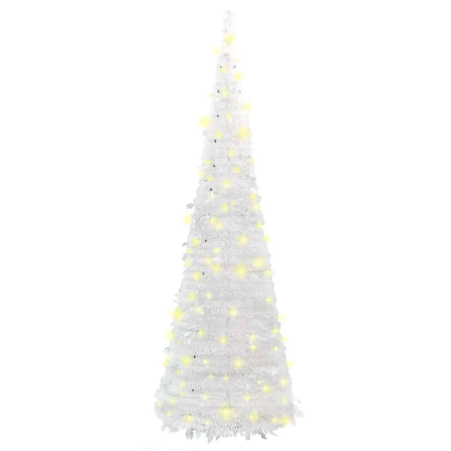 vidaXL Pop-Up-Weihnachtsbaum Künstlich 150 LEDs Weiß 180 cm 357754