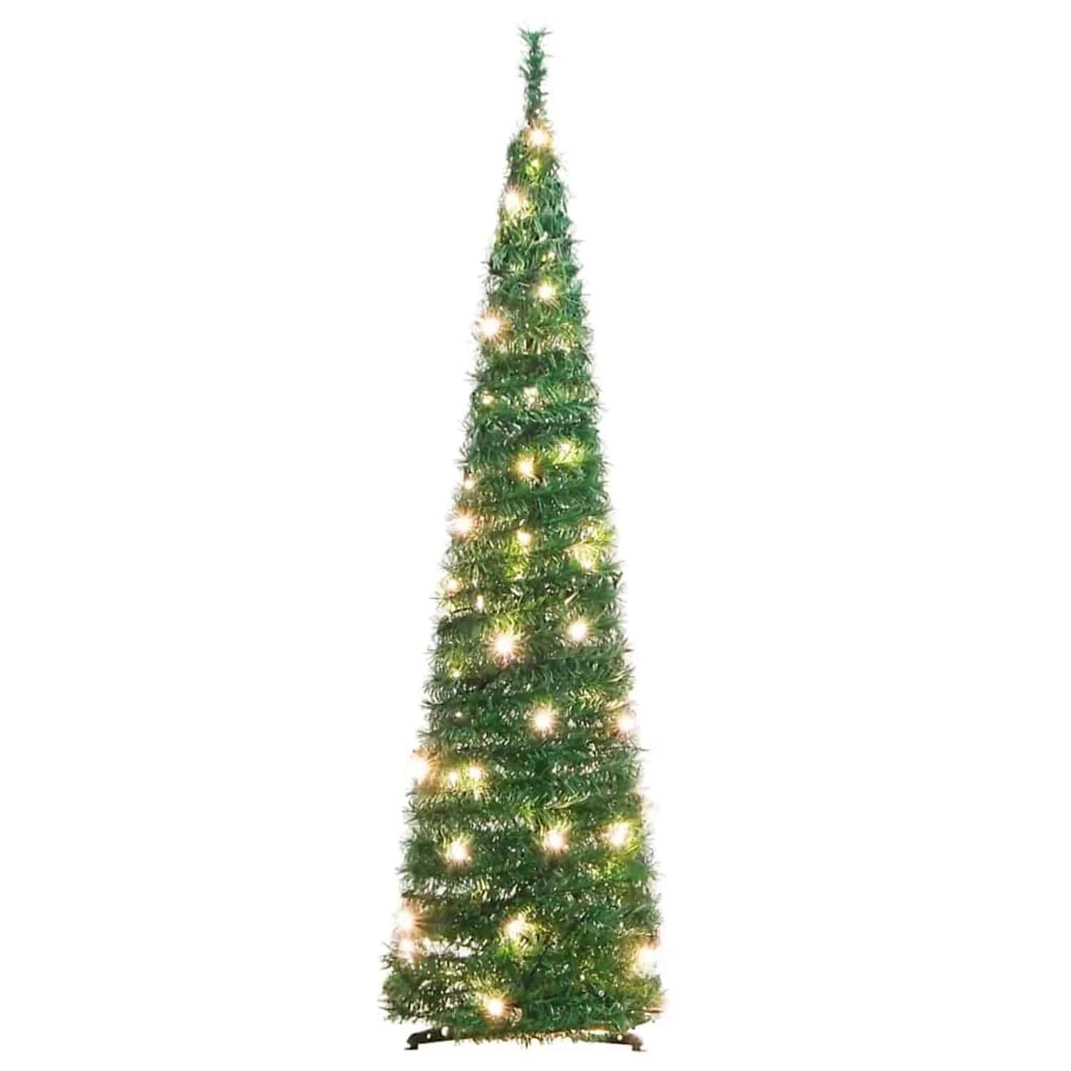 vidaXL Pop-Up-Weihnachtsbaum Künstlich 50 LEDs Grün 120 cm 357751