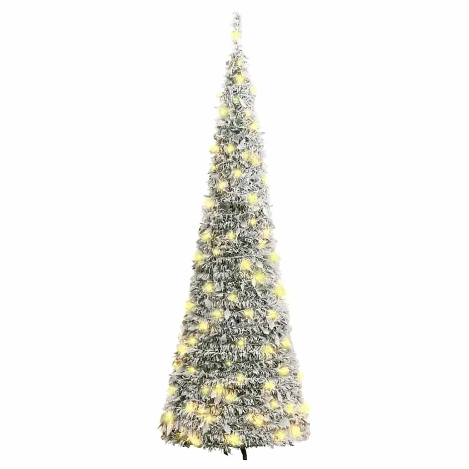 vidaXL Pop-Up-Weihnachtsbaum Künstlich Beschneit 200 LEDs 210 cm 357759